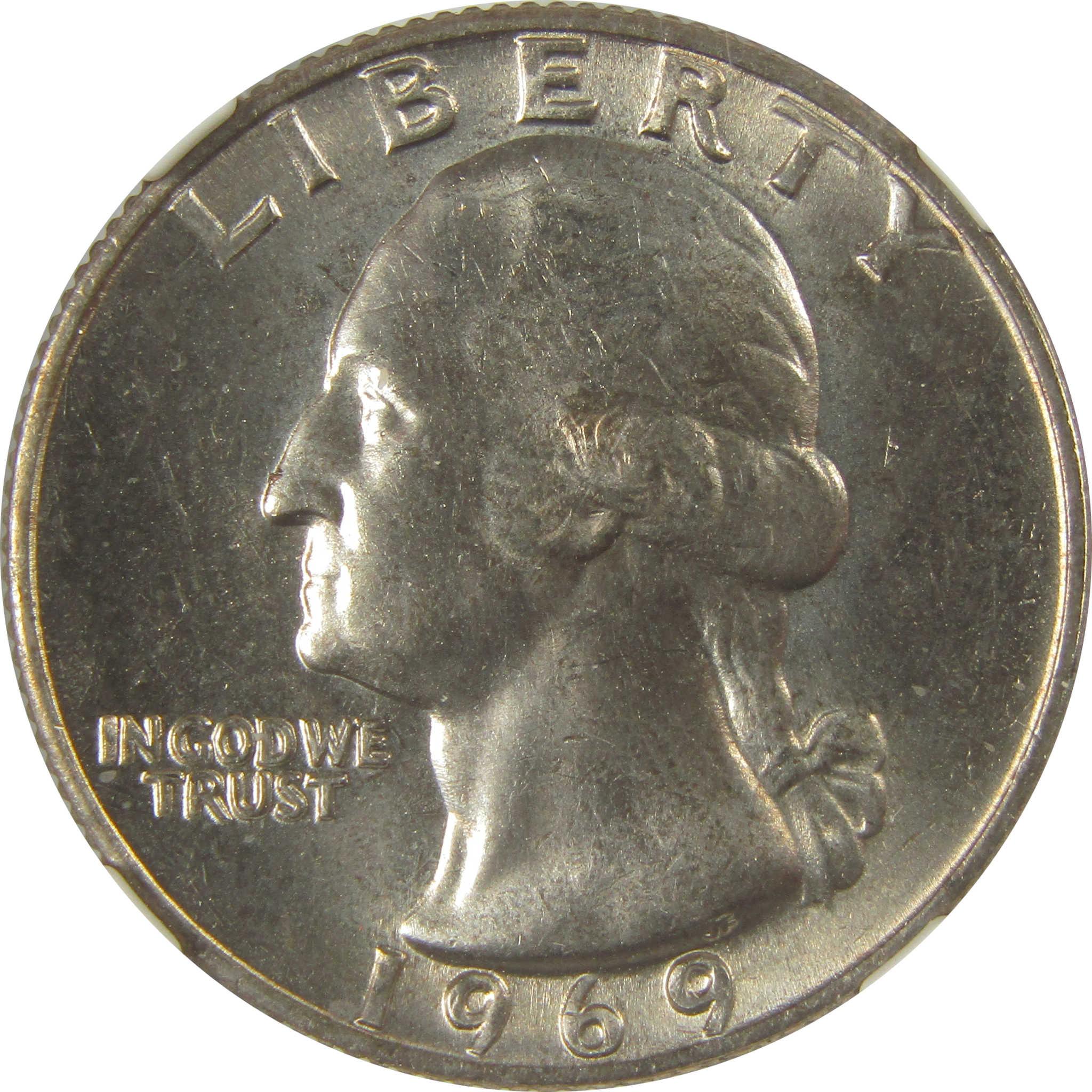 1969 Washington Quarter MS 66 NGC Clad Uncirculated SKU:I20564