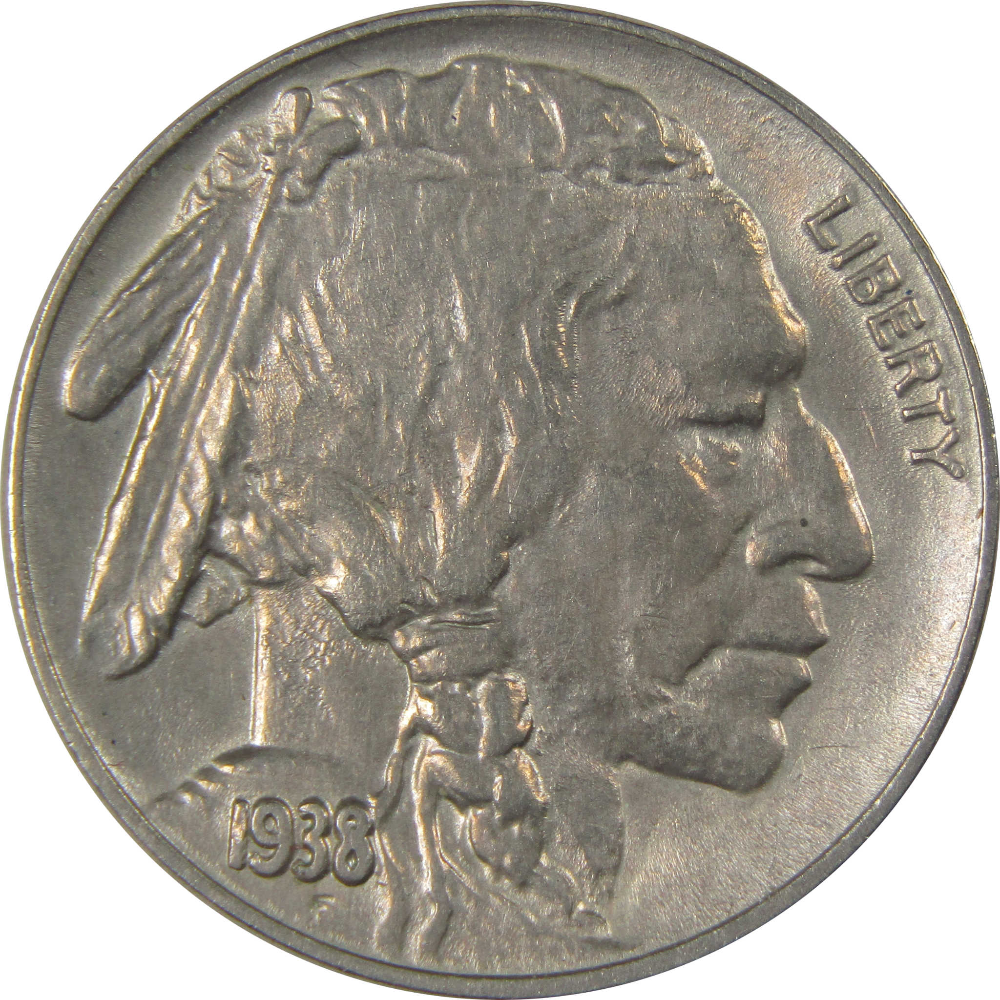 1938 D Indian Head Buffalo Nickel AU About Uncirculated SKU:I23873