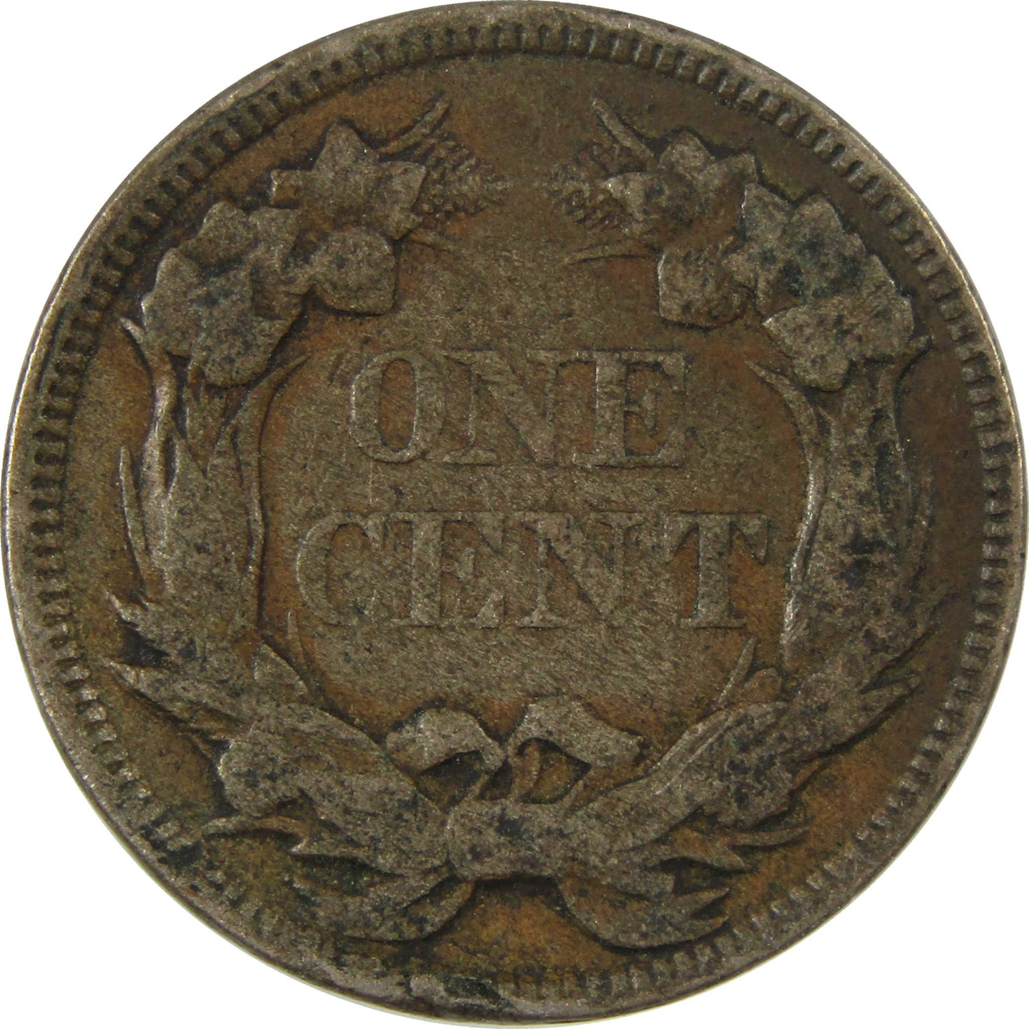 1857 Flying Eagle Cent F Fine Penny 1c Coin Collectible SKU:I26963