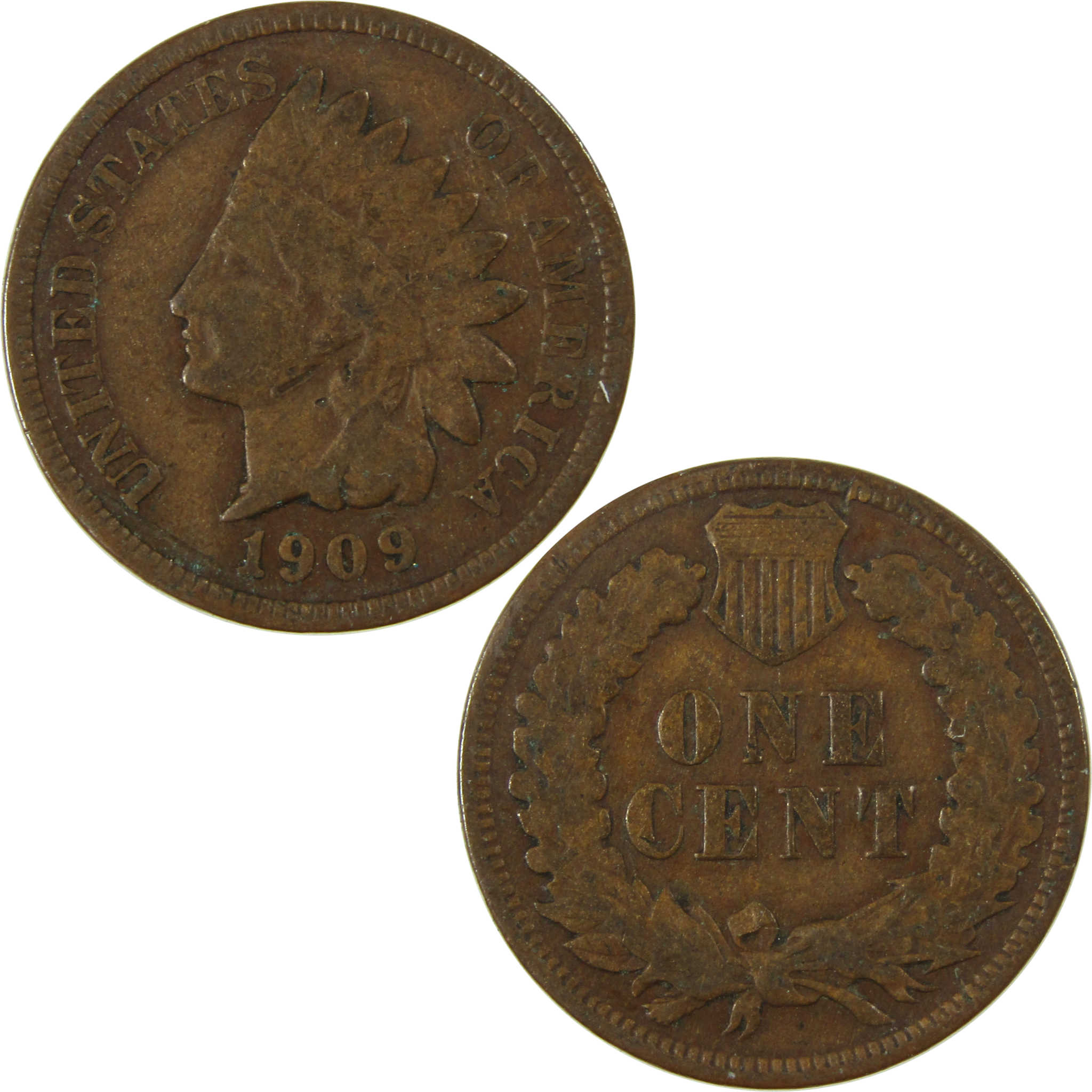 1909 Indian Head Cent G Good Penny 1c Coin Collectible SKU:I26017