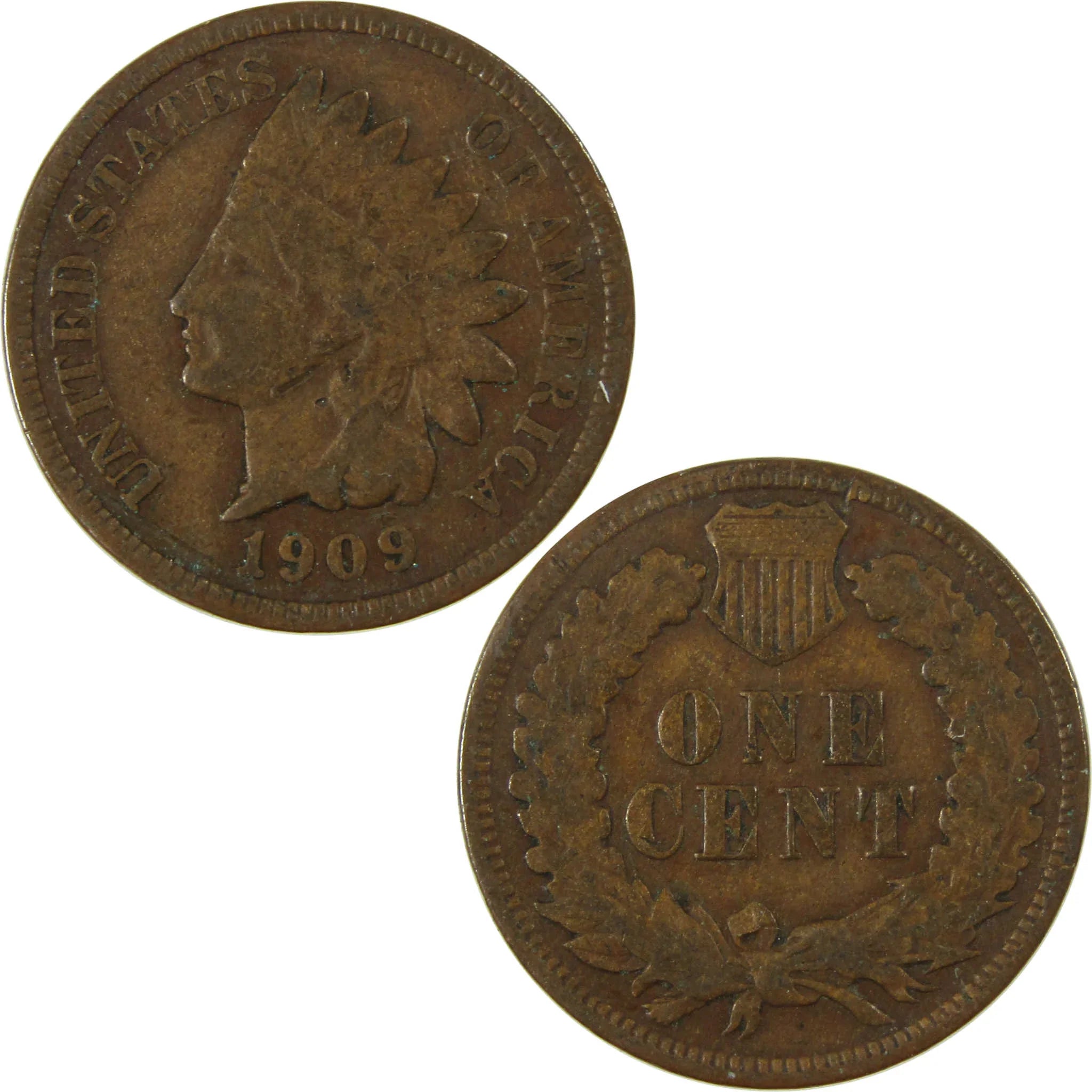 1909 Indian Head Cent G Good Penny 1c Coin Collectible SKU:I26017