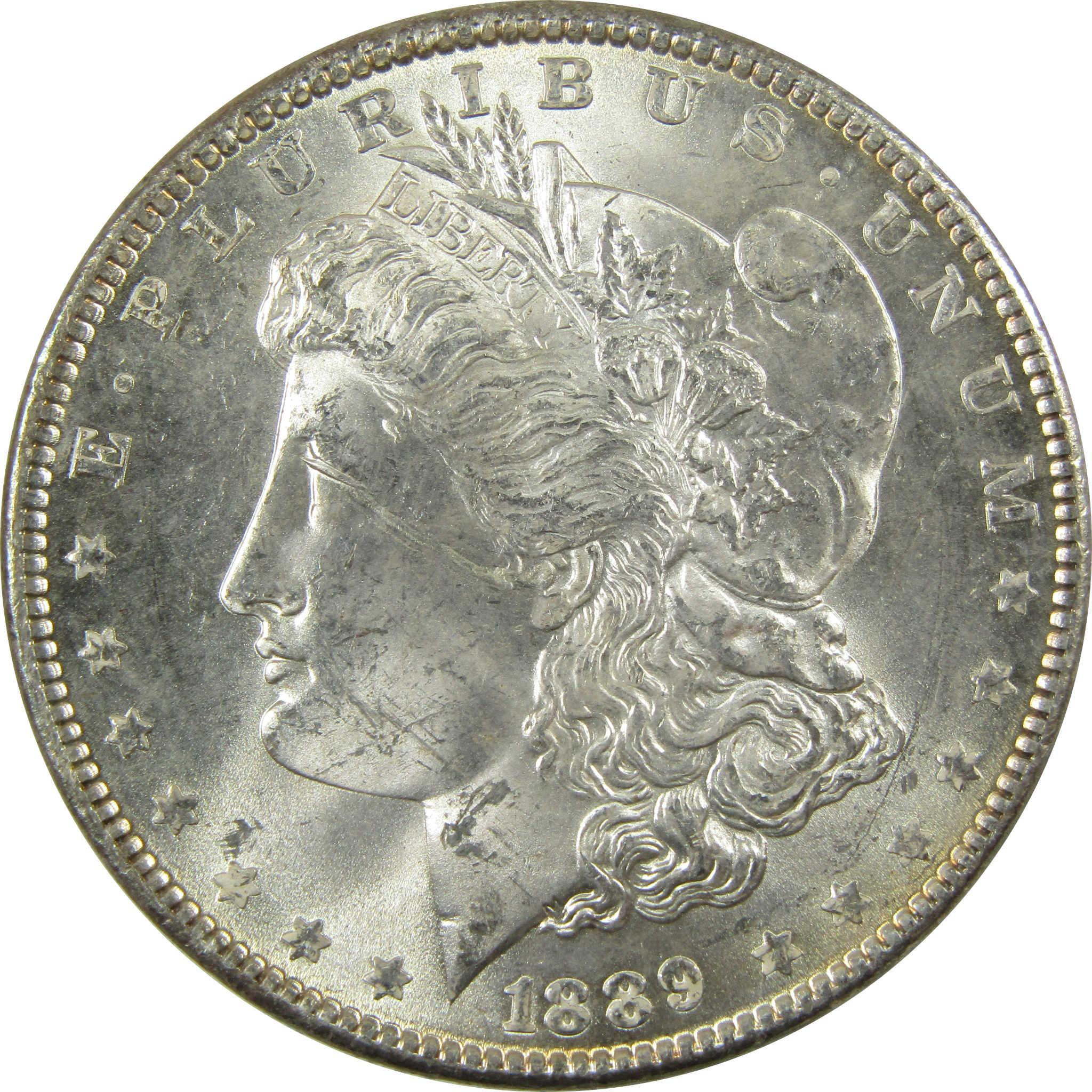 1889 Morgan Silver Dollar Uncirculated Mint State $1 Coin SKU:CP1403 - Morgan coin - Morgan silver dollar - Morgan silver dollar for sale - Profile Coins & Collectibles