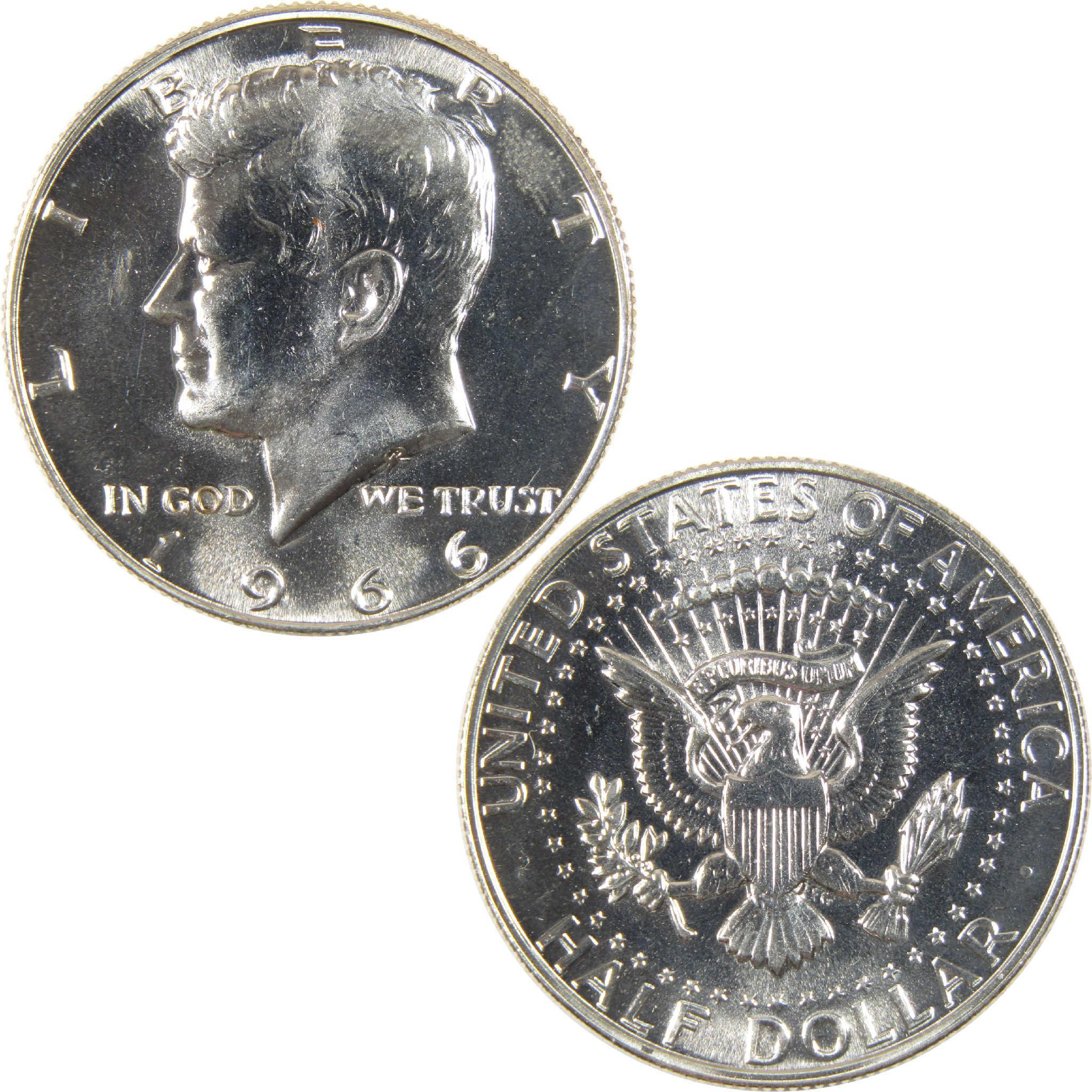 1966 SMS Kennedy Half Dollar Uncirculated Silver Clad 50c Coin