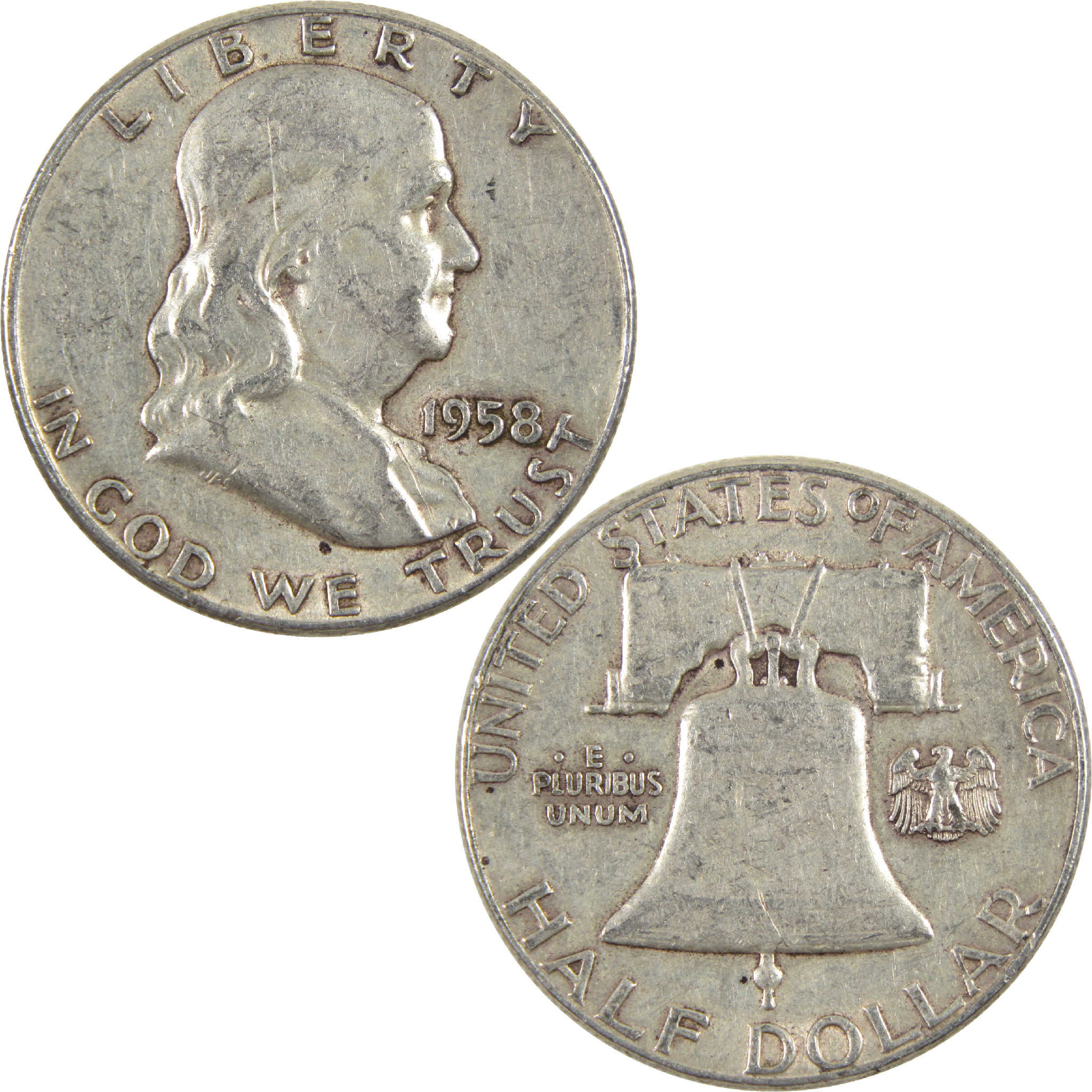 1958 Franklin Half Dollar G Good Silver 50c Coin