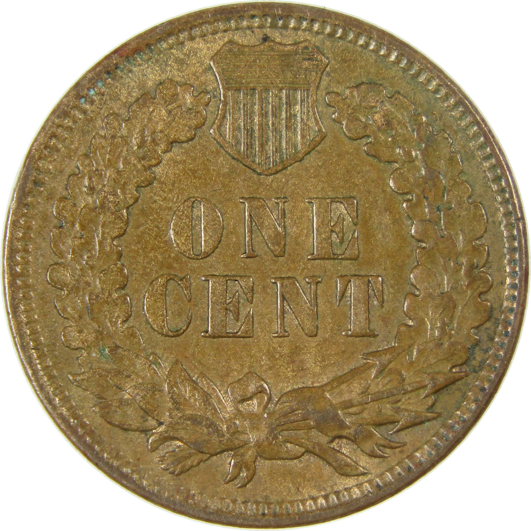 1906 Indian Head Cent AU About Uncirculated Penny 1c Coin SKU:I27091