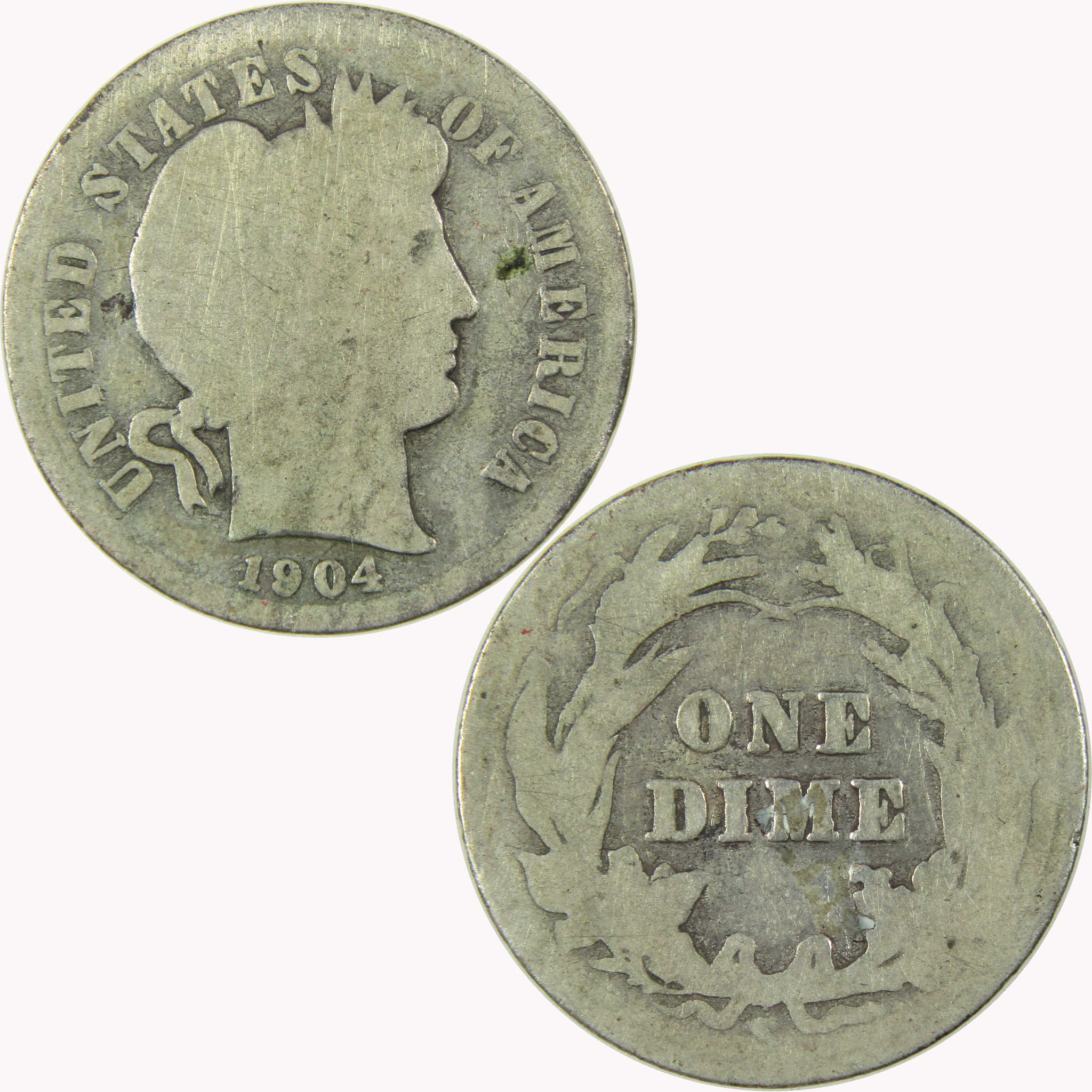 1904 S Barber Silver Dime AG About Good 10c Coin SKU:CP1354