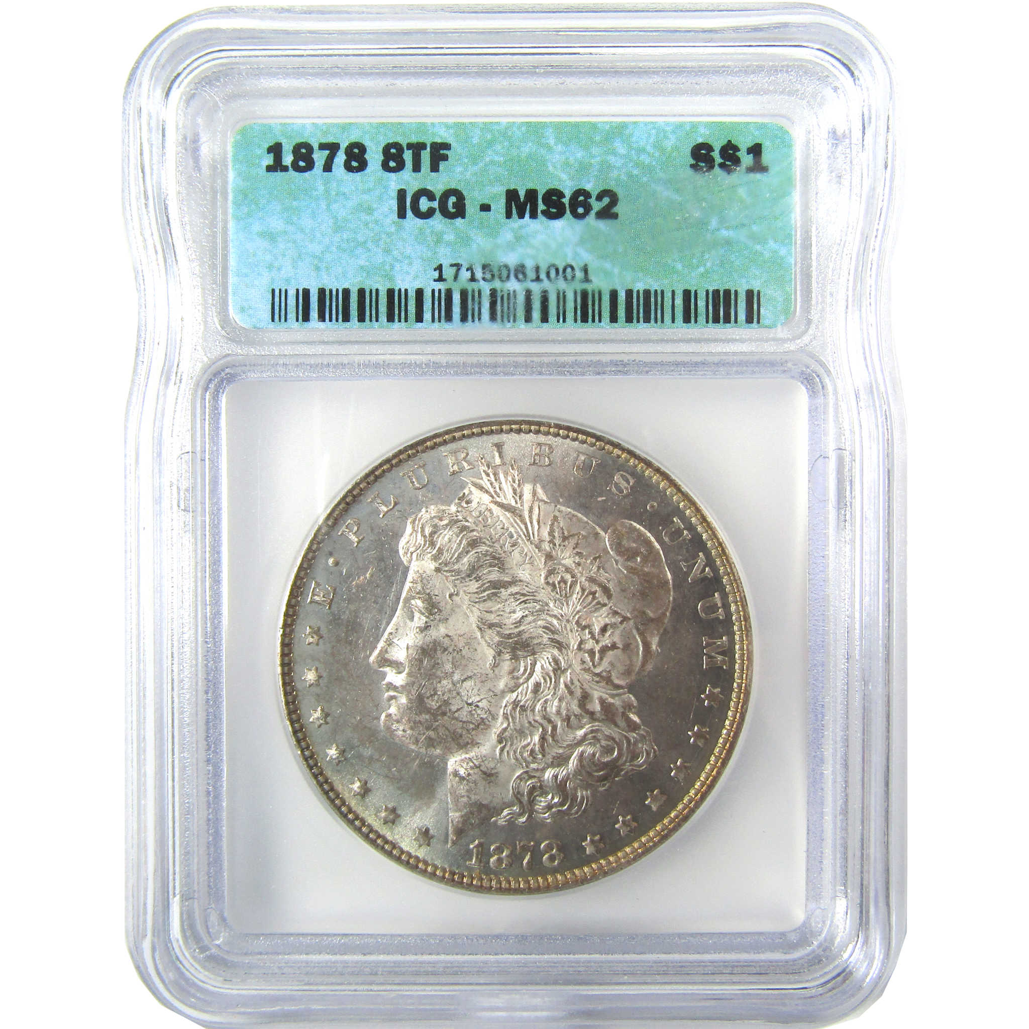 1878 8TF Morgan Dollar MS 62 ICG Silver Uncirculated SKU:I19792 - Morgan coin - Morgan silver dollar - Morgan silver dollar for sale - Profile Coins & Collectibles