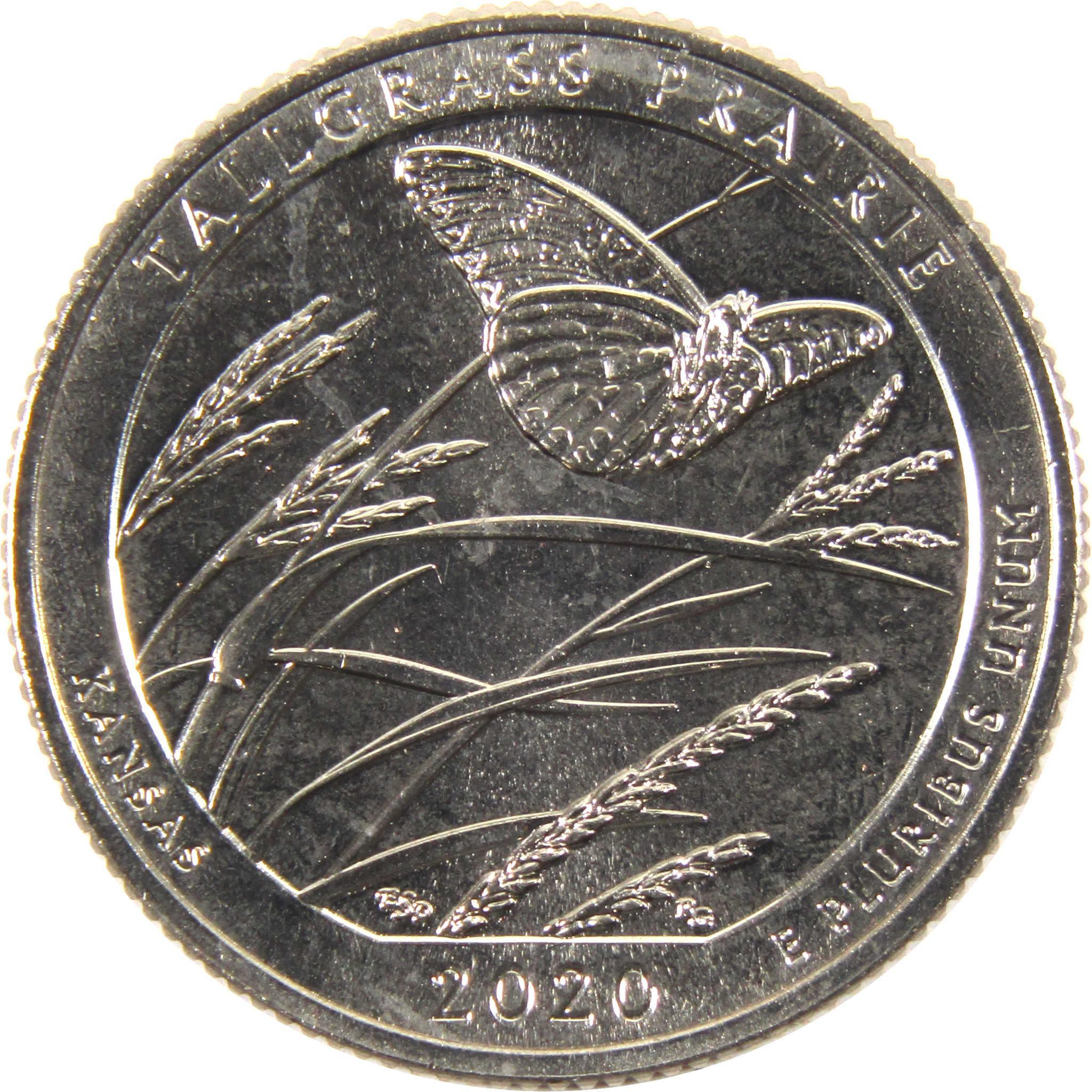 2020 S Tallgrass Prairie National Park Quarter Uncirculated Clad Coin