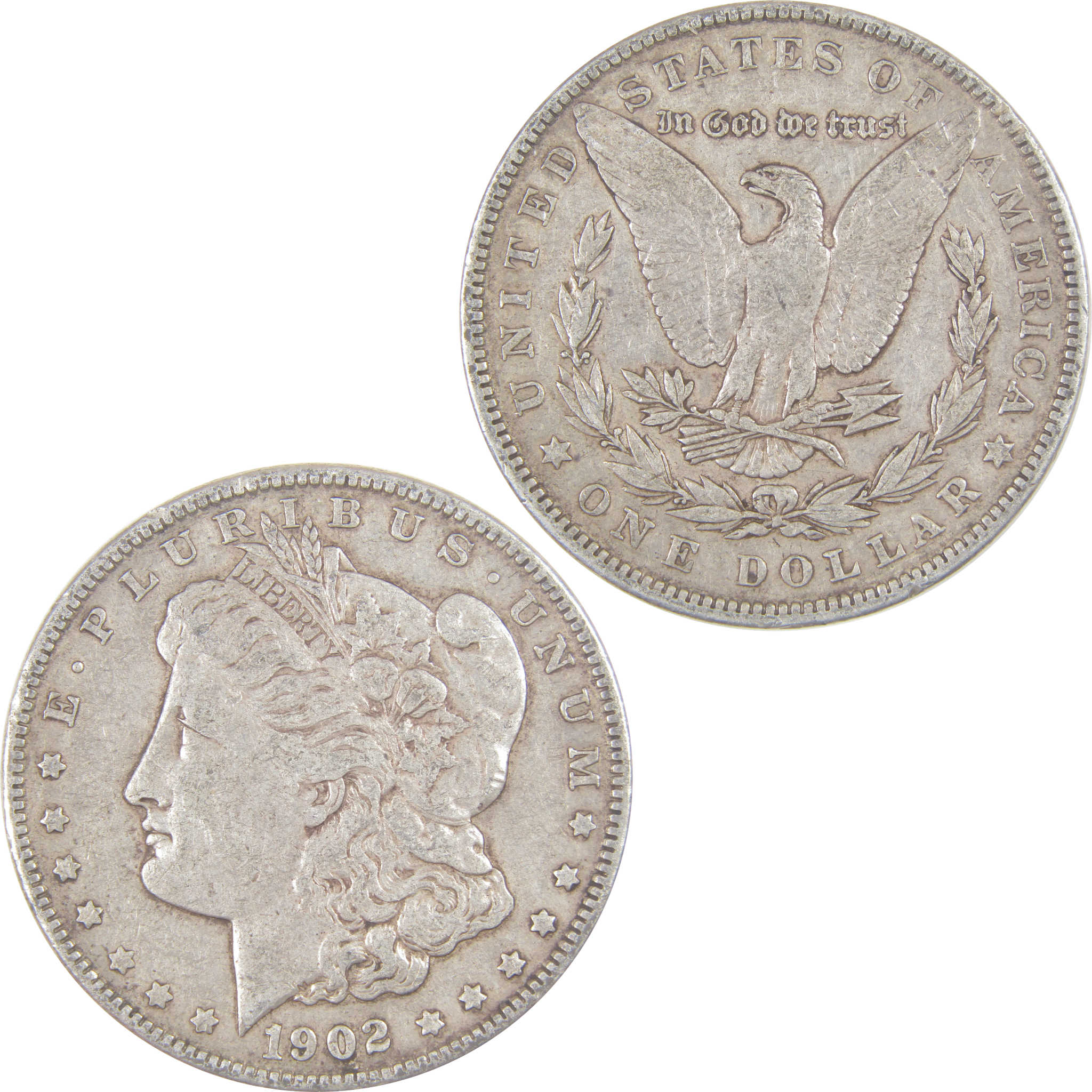 1902 Morgan Dollar VF Very Fine Silver $1 Coin SKU:I17285 - Morgan coin - Morgan silver dollar - Morgan silver dollar for sale - Profile Coins & Collectibles