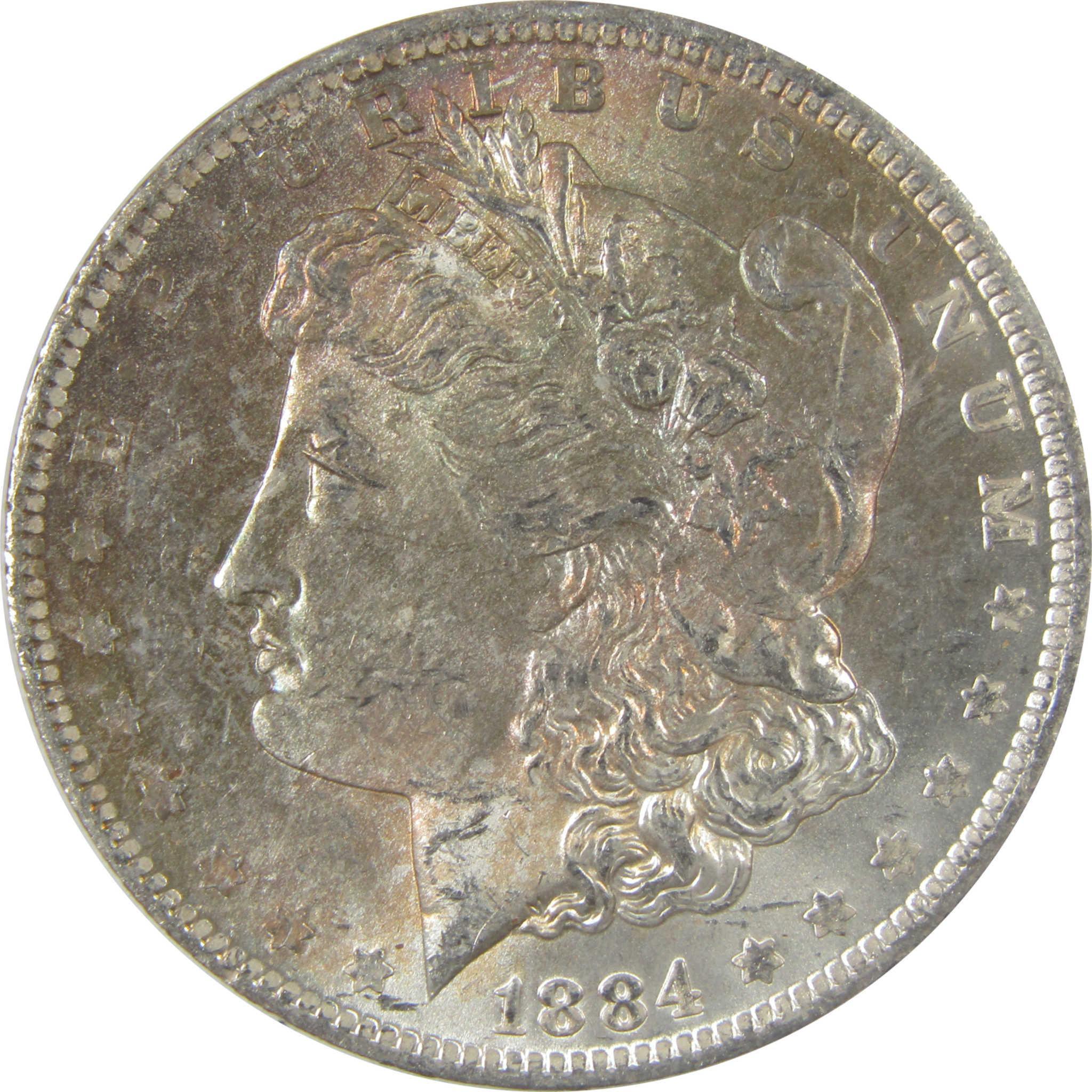 1884 O Morgan Silver Dollar BU Choice Uncirculated Toned SKU:I24169