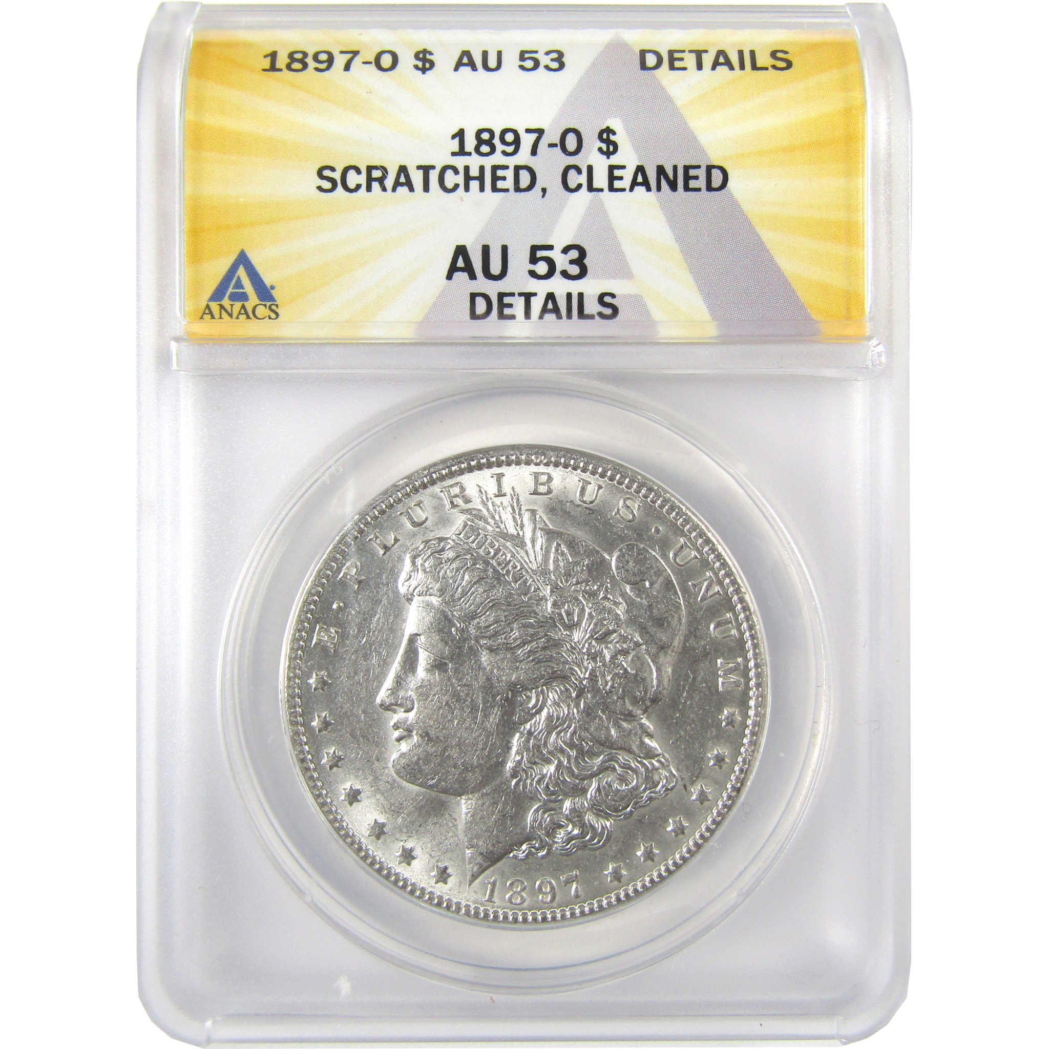 1897 O Morgan Dollar AU 53 Details ANACS Silver $1 Coin SKU:I19232 - Morgan coin - Morgan silver dollar - Morgan silver dollar for sale - Profile Coins & Collectibles