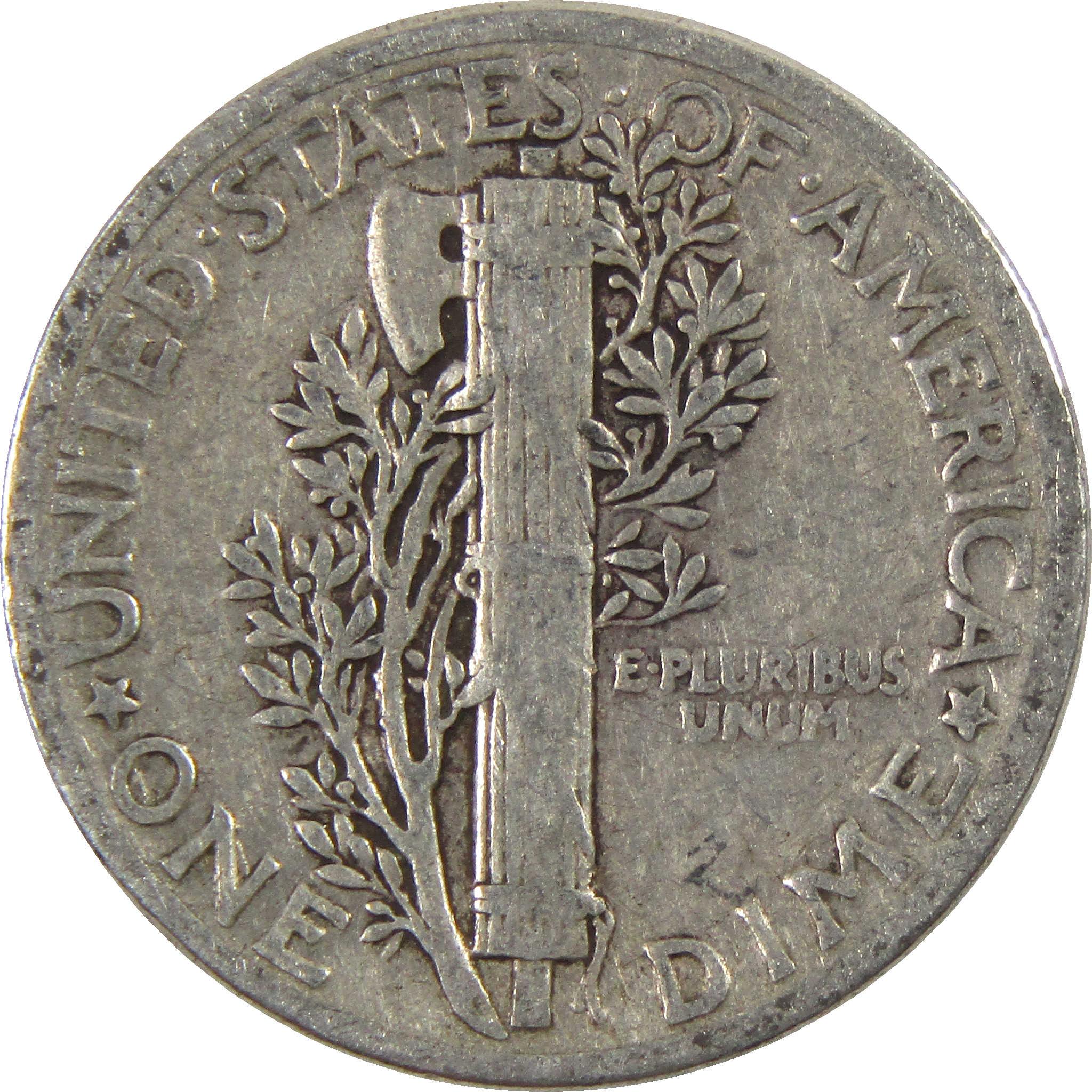 1939 Mercury Dime F Fine Silver 10c Coin