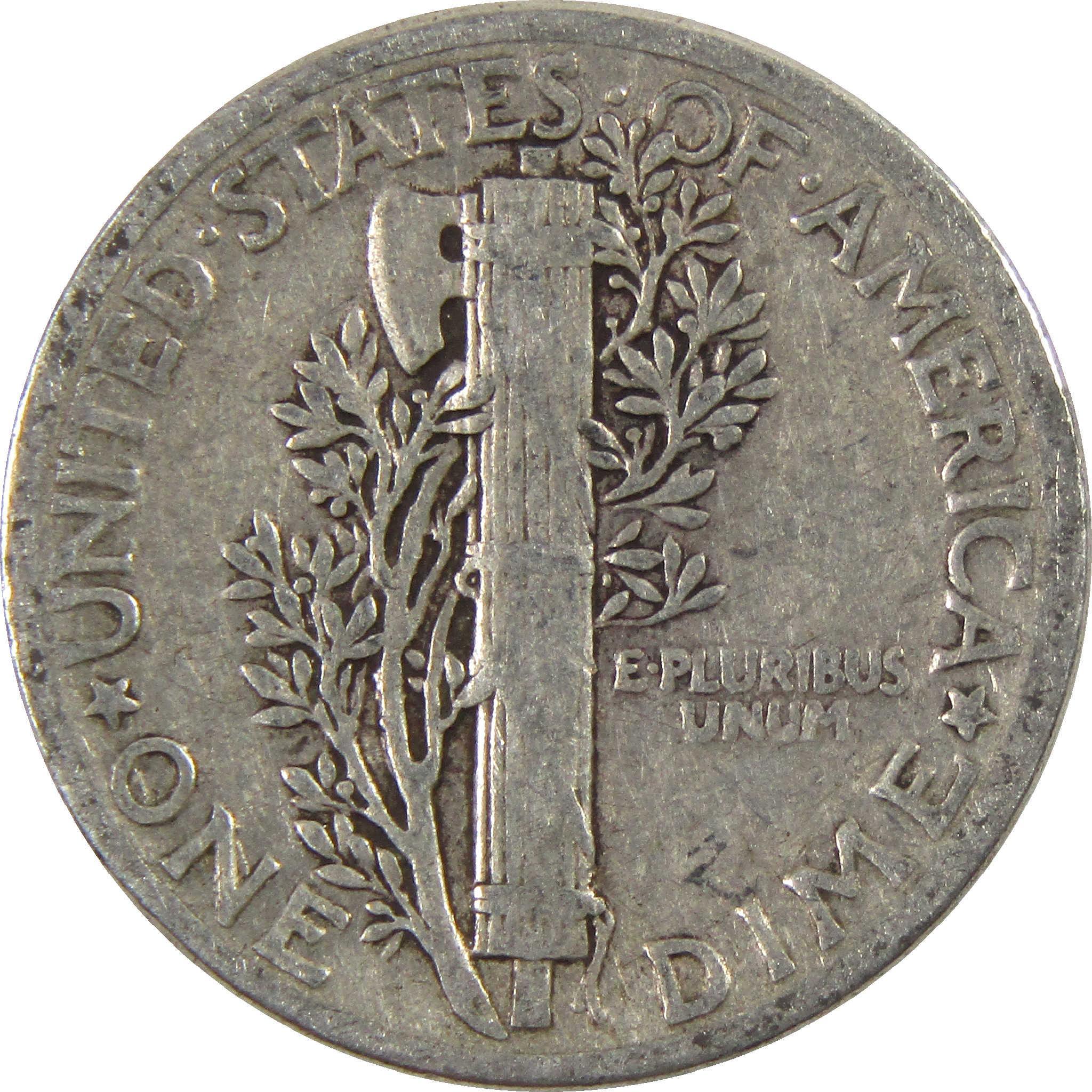 1939 Mercury Dime F Fine Silver 10c Coin