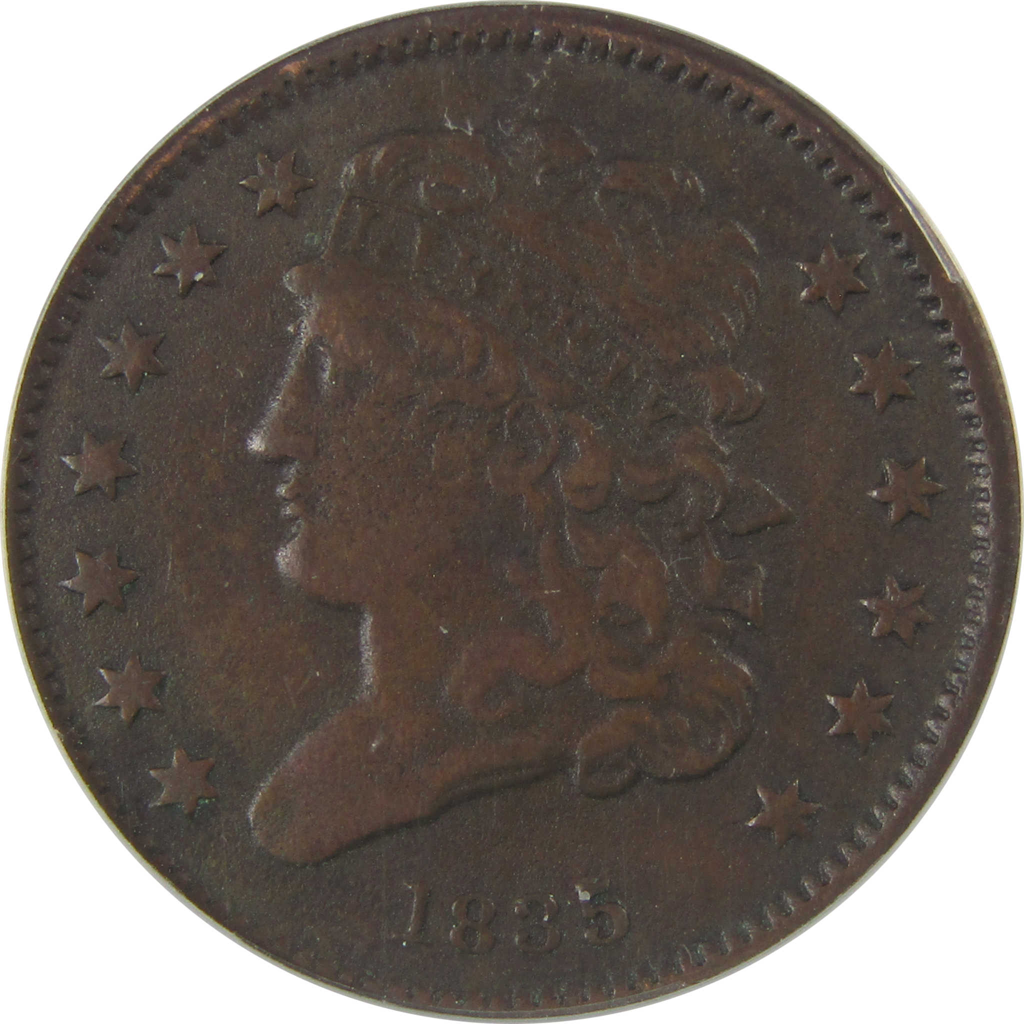 1835 Classic Head Half Cent VF 25 Details ANACS Copper SKU:CPC1133