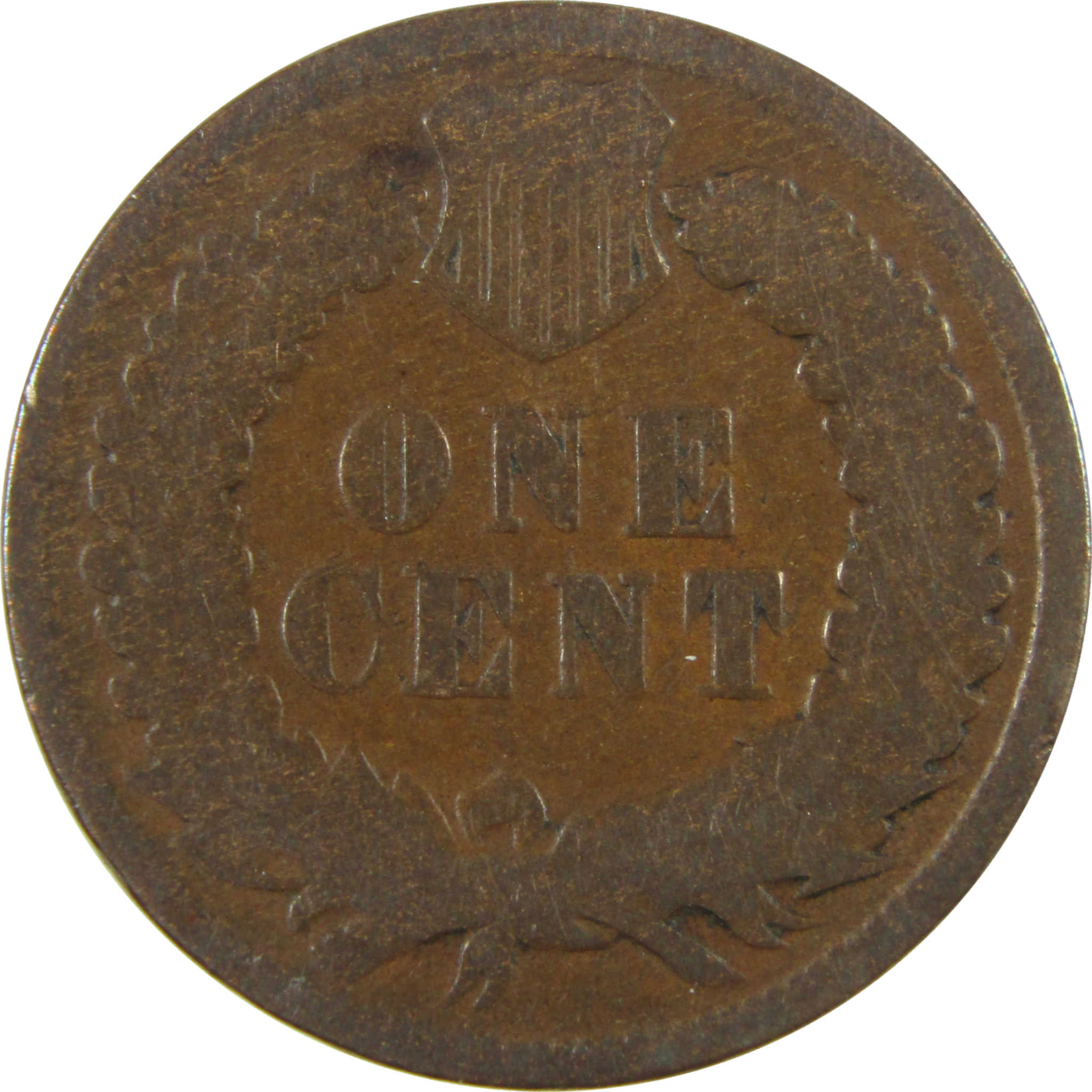 1873 Open 3 Indian Head Cent G Good Penny 1c Coin SKU:I28229