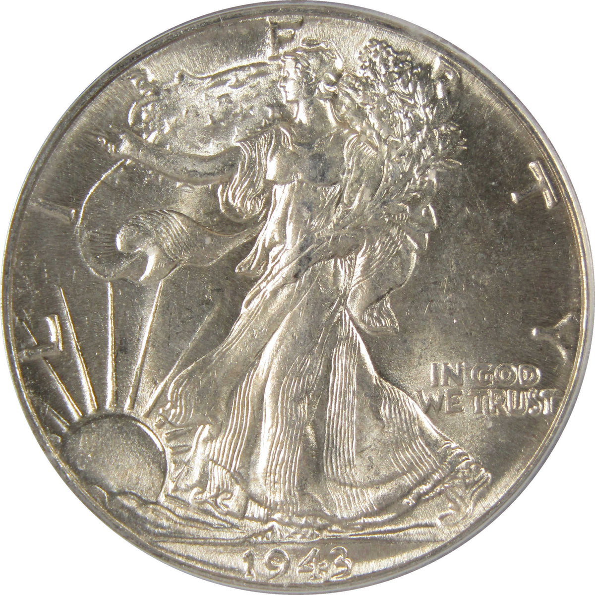1943 Liberty Walking Silver Half Dollar MS 62 ICG 50c Coin SKU:I29172
