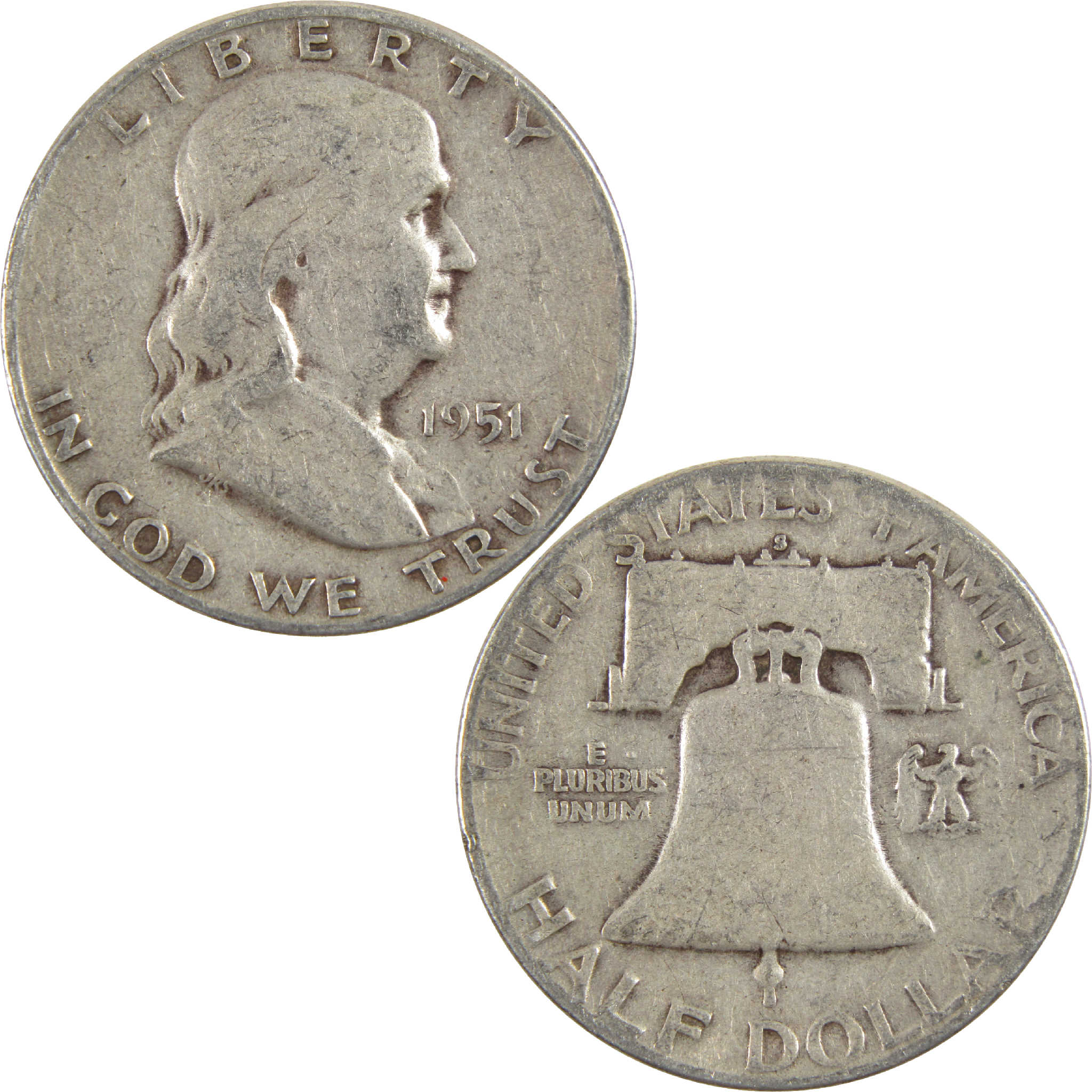 1951 S Franklin Half Dollar G Good Silver 50c Coin