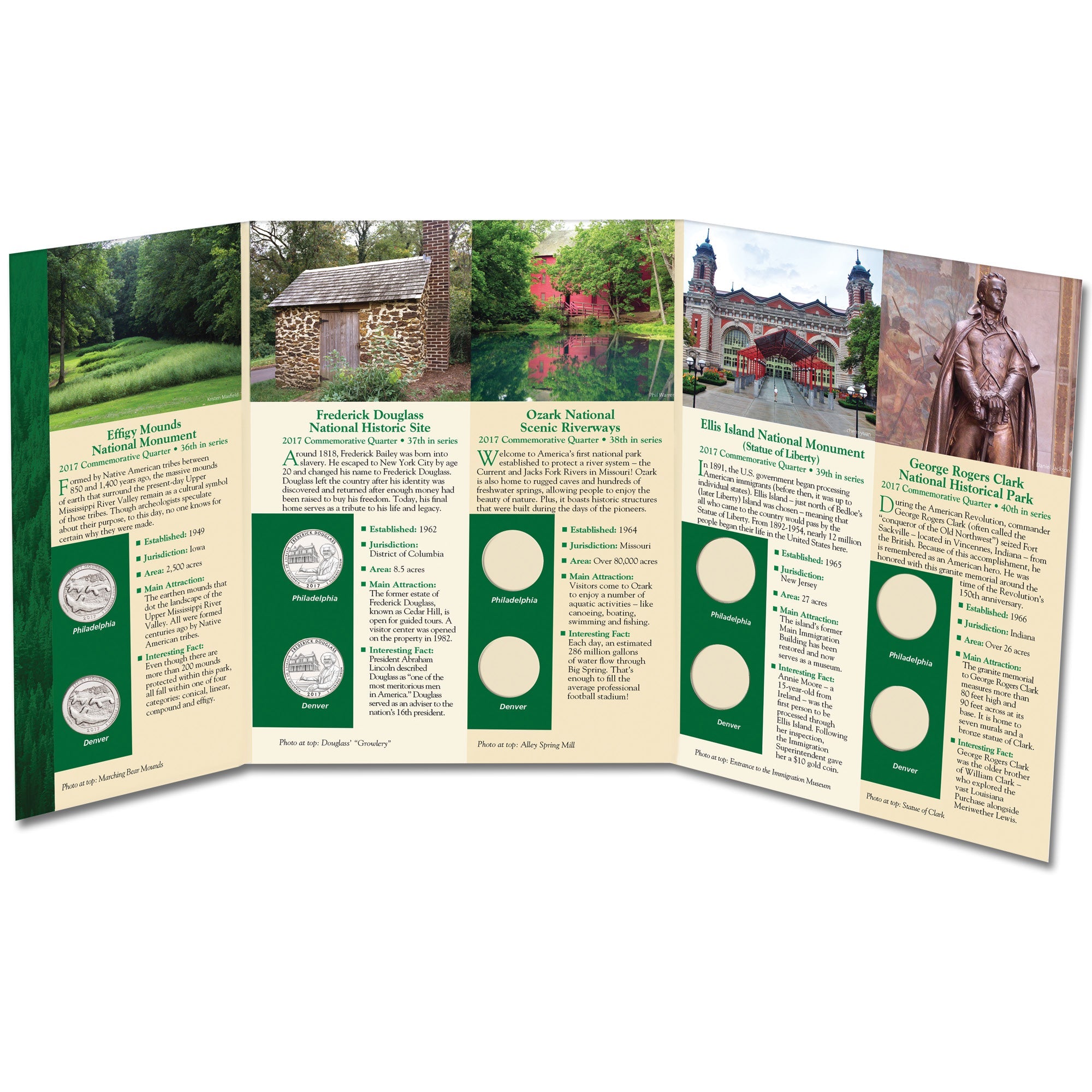 2017 America's National Park Quarter Series Colorful Folder Littleton