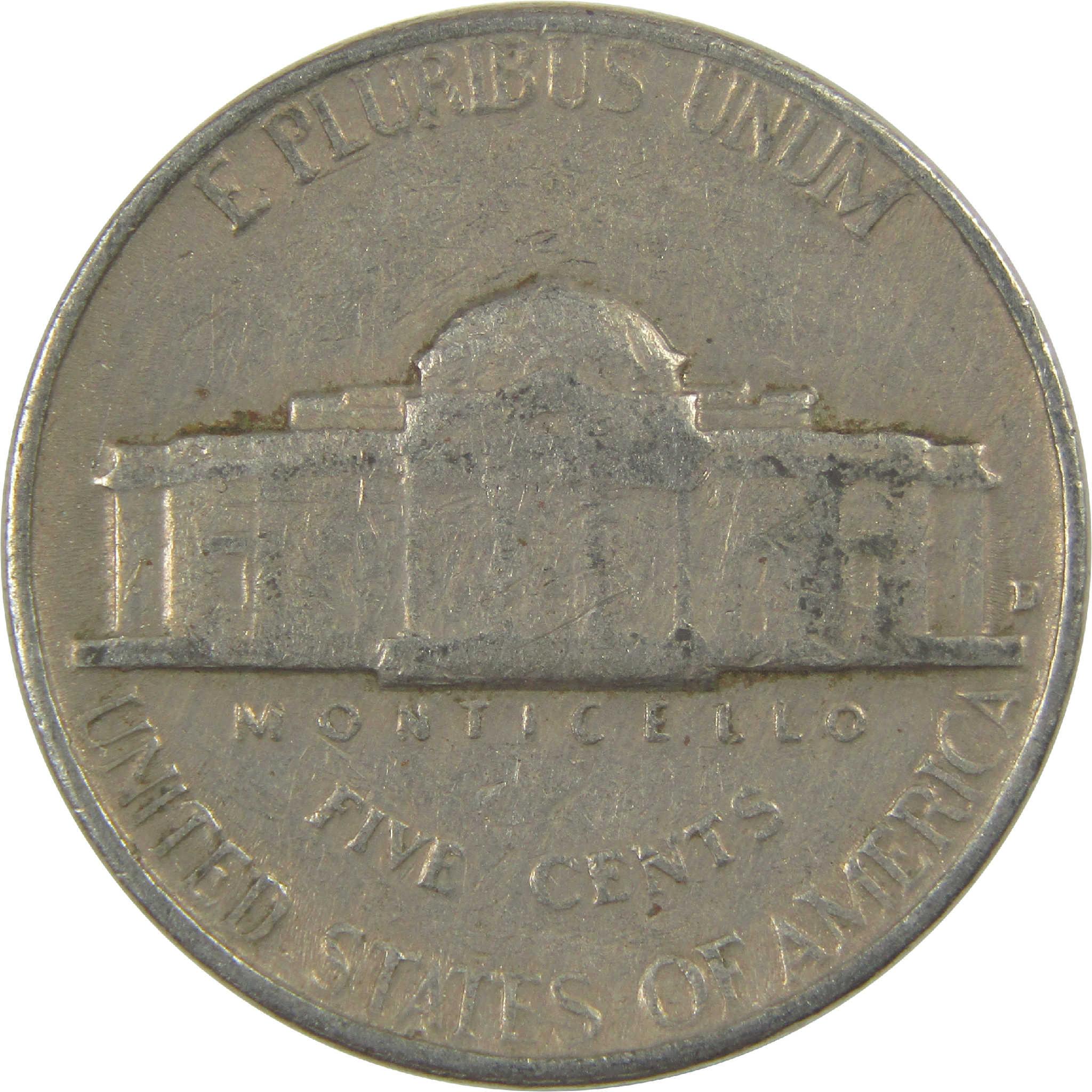 1956 D Jefferson Nickel Circulated 5c Coin Collectible
