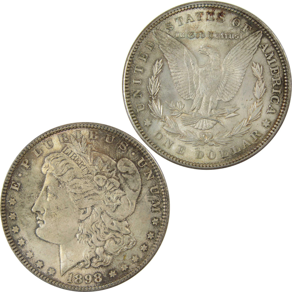 1898 Morgan Silver Dollar Uncirculated Mint State Toned SKU:CP657