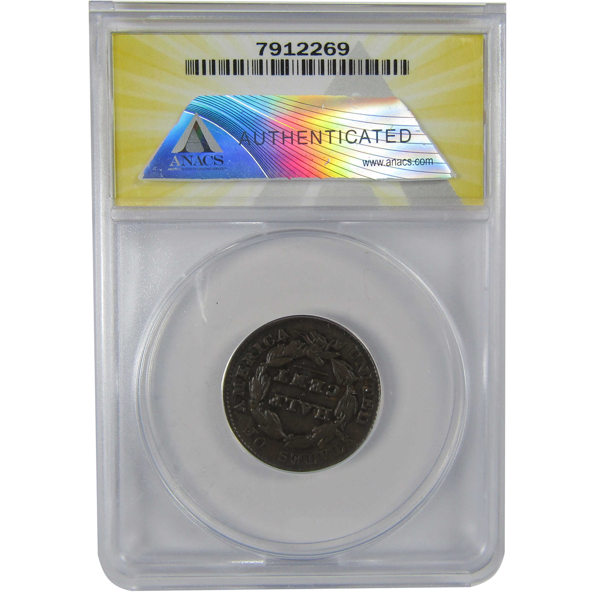 1828 13 Stars Classic Head Half Cent EF 40 Details ANACS SKU:CPC1131