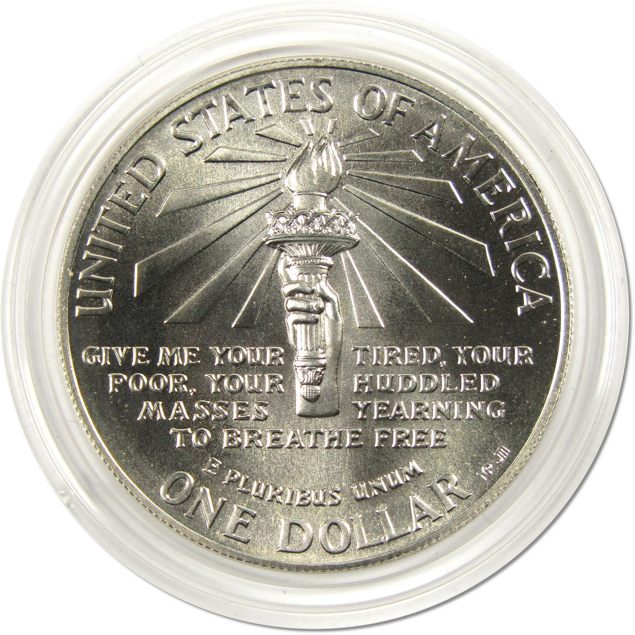 1986 P Statue of Liberty Commemorative Silver Dollar Uncirculated OGP