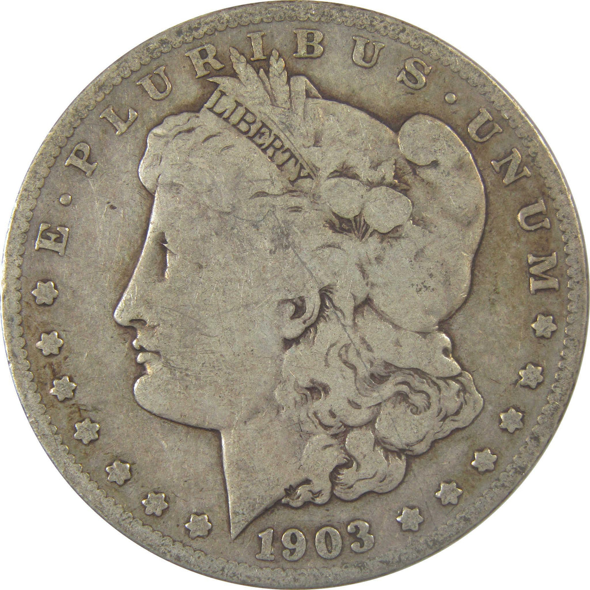 1903 S Morgan Silver Dollar VG Very Good $1 Coin SKU:I24602 - Morgan coin - Morgan silver dollar - Morgan silver dollar for sale - Profile Coins & Collectibles
