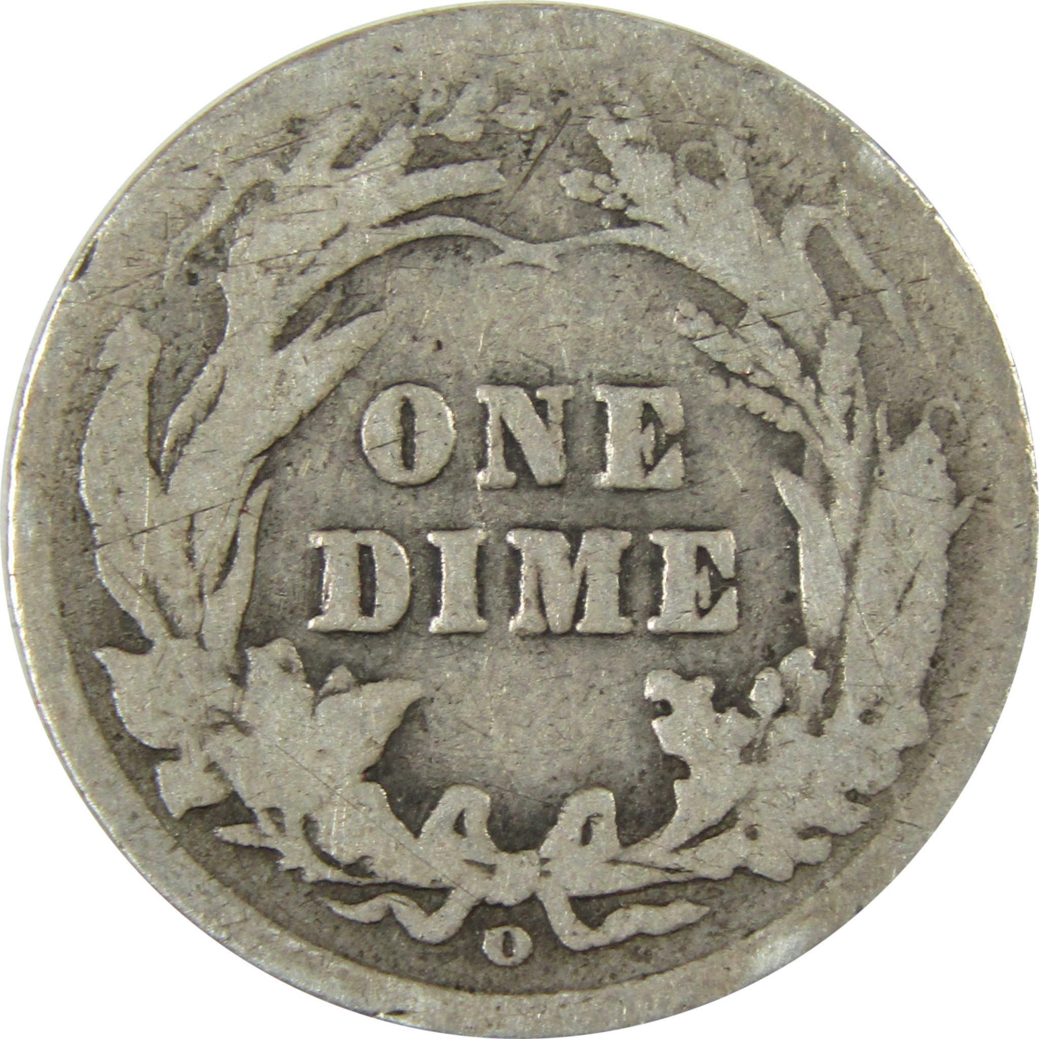 1905 O Micro O Barber Silver Dime G Good Details 10c Coin SKU:I26616