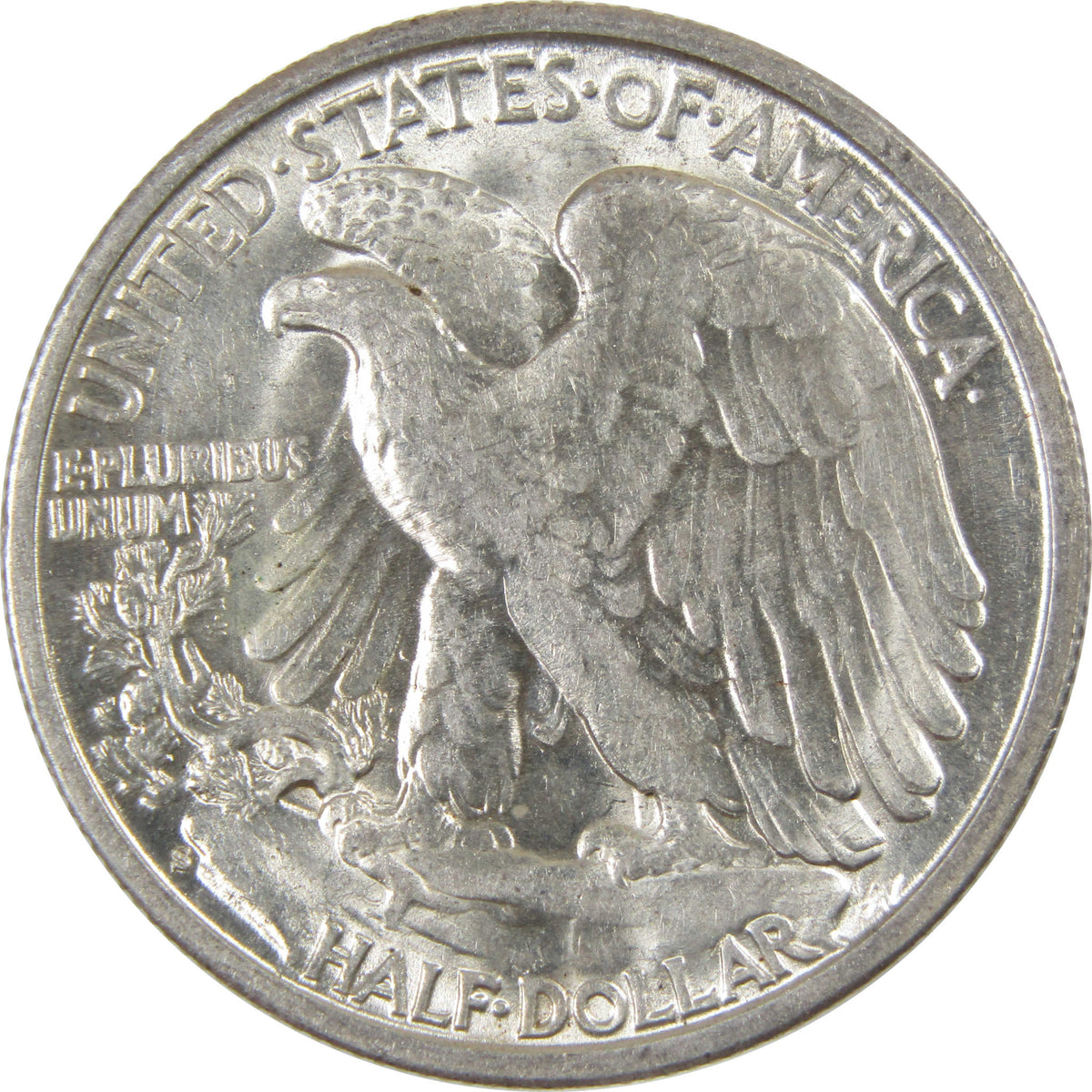1944 S Liberty Walking Silver 50c Borderline Uncirculated SKU:I28667