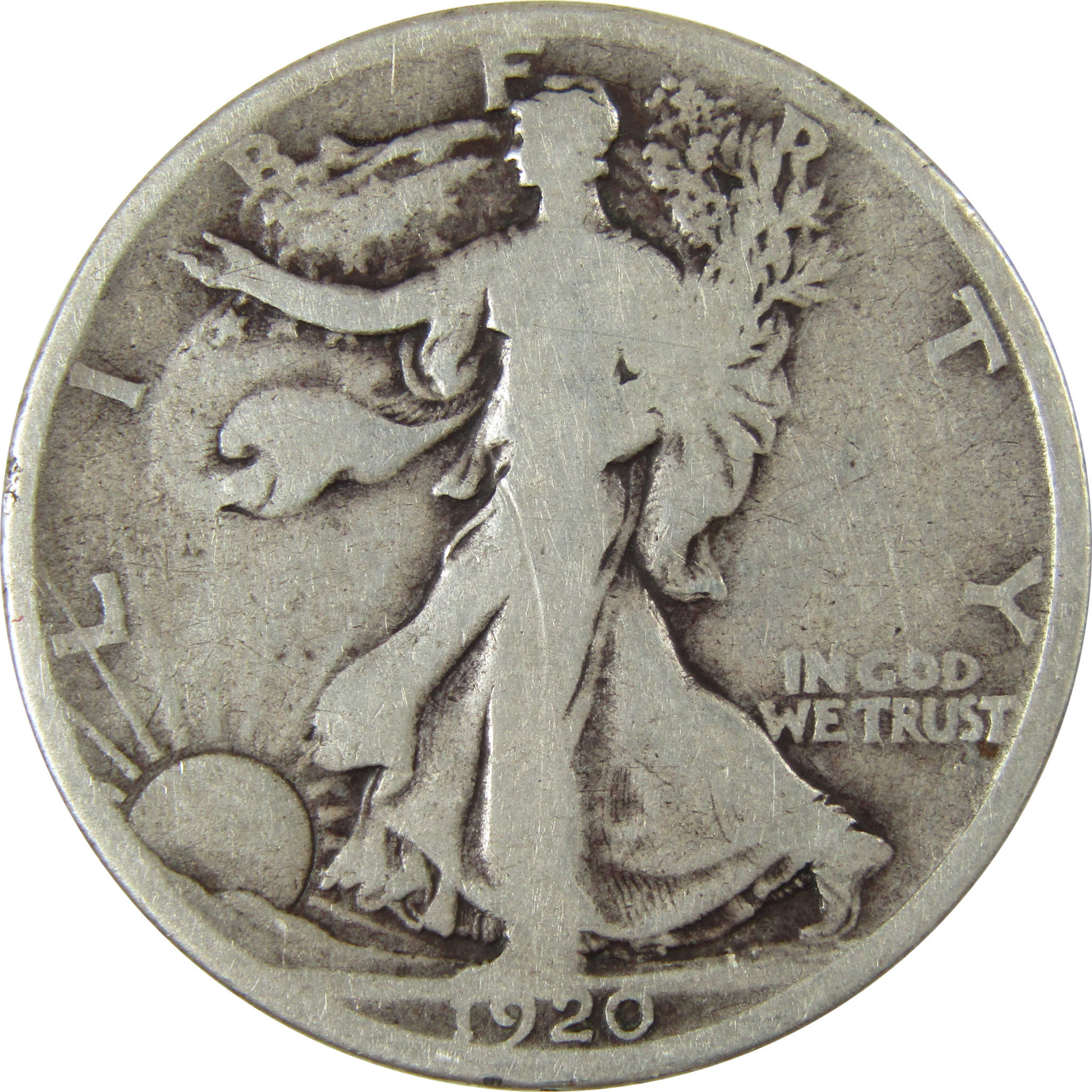 1920 D Liberty Walking Silver Half Dollar VG Very Good SKU:I26009