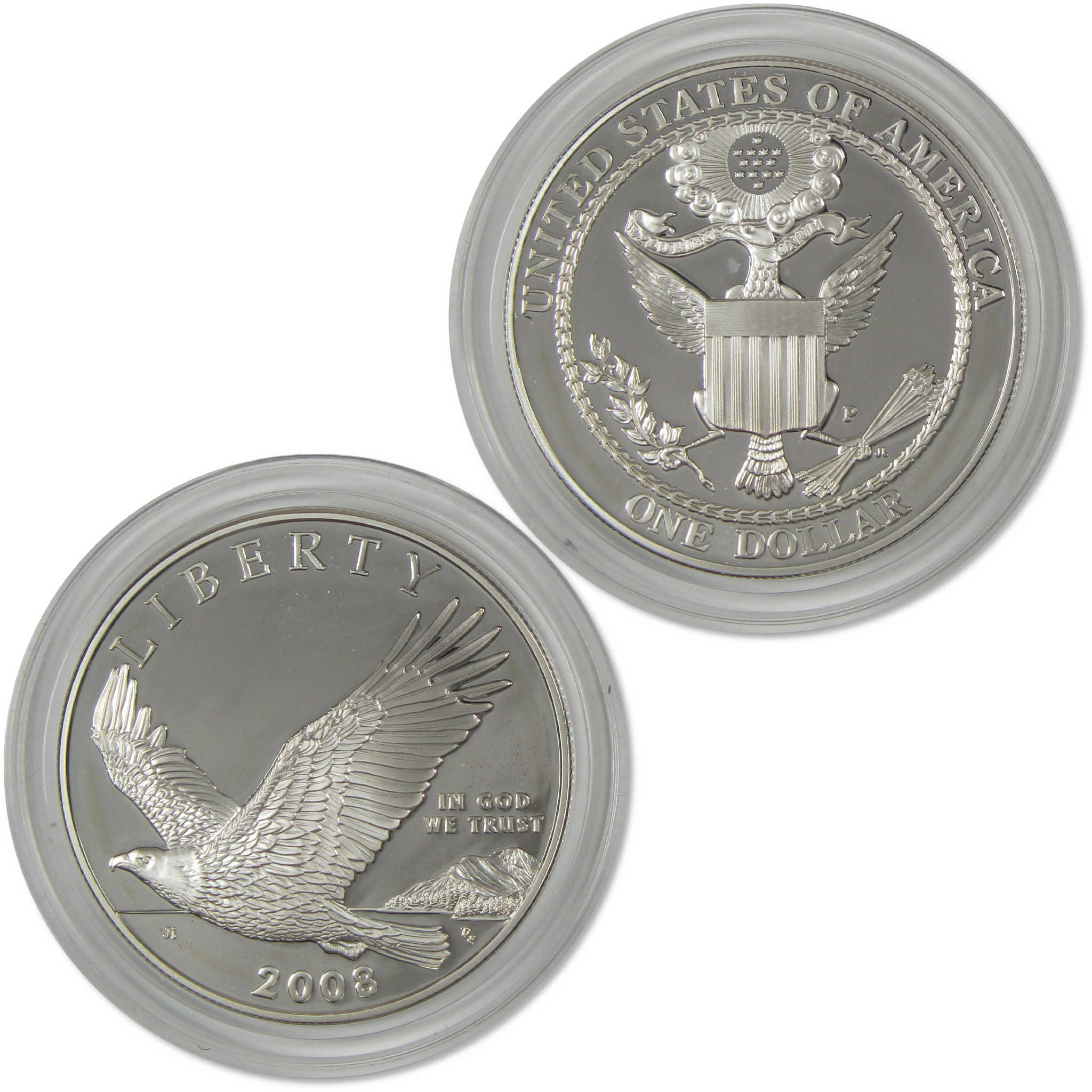 2008 P Bald Eagle Recovery Commemorative Silver Dollar Proof $1 Coin