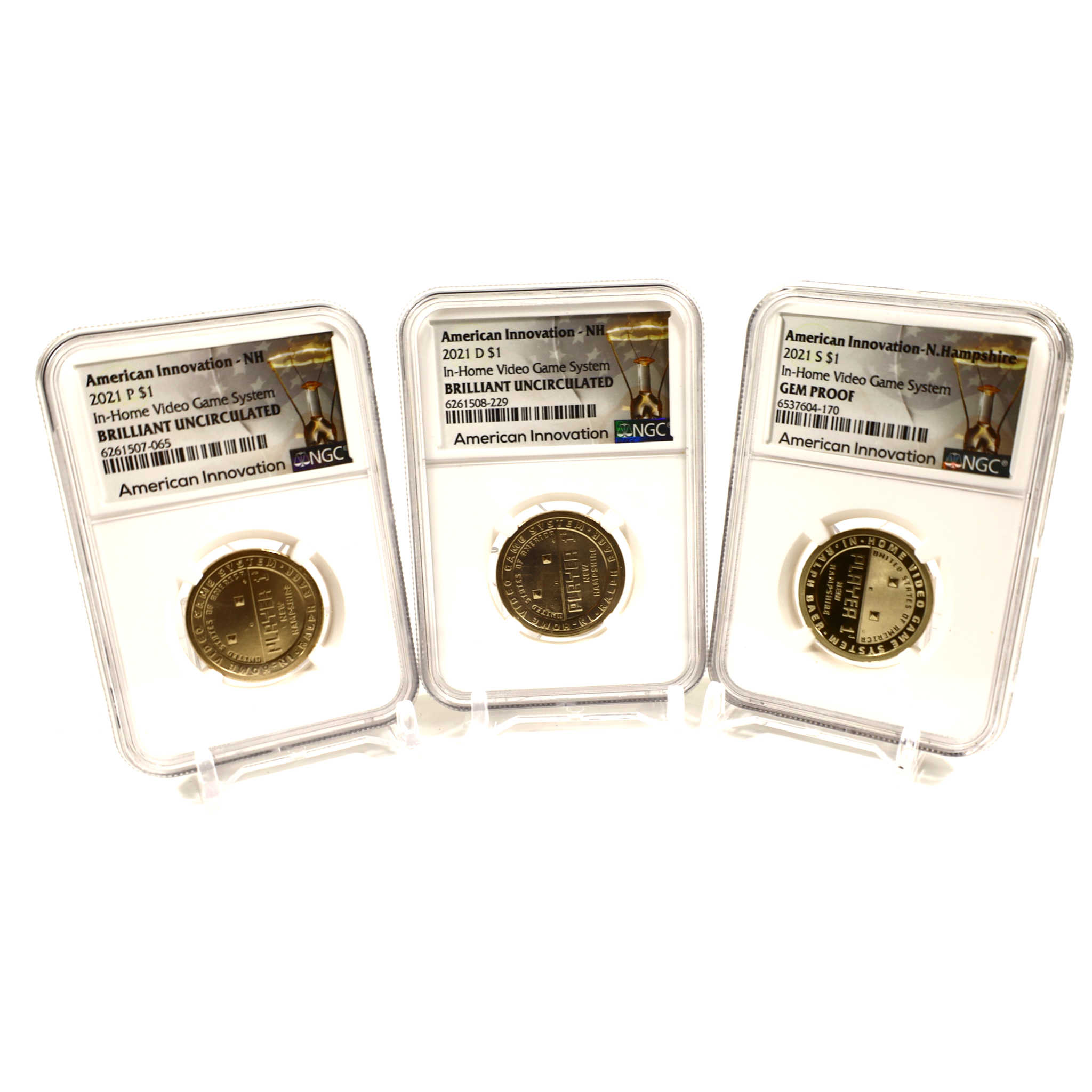 2021 NH Ralph Baer Innovation Dollar 3 Coin PDS Set NGC SKU:CPC6622