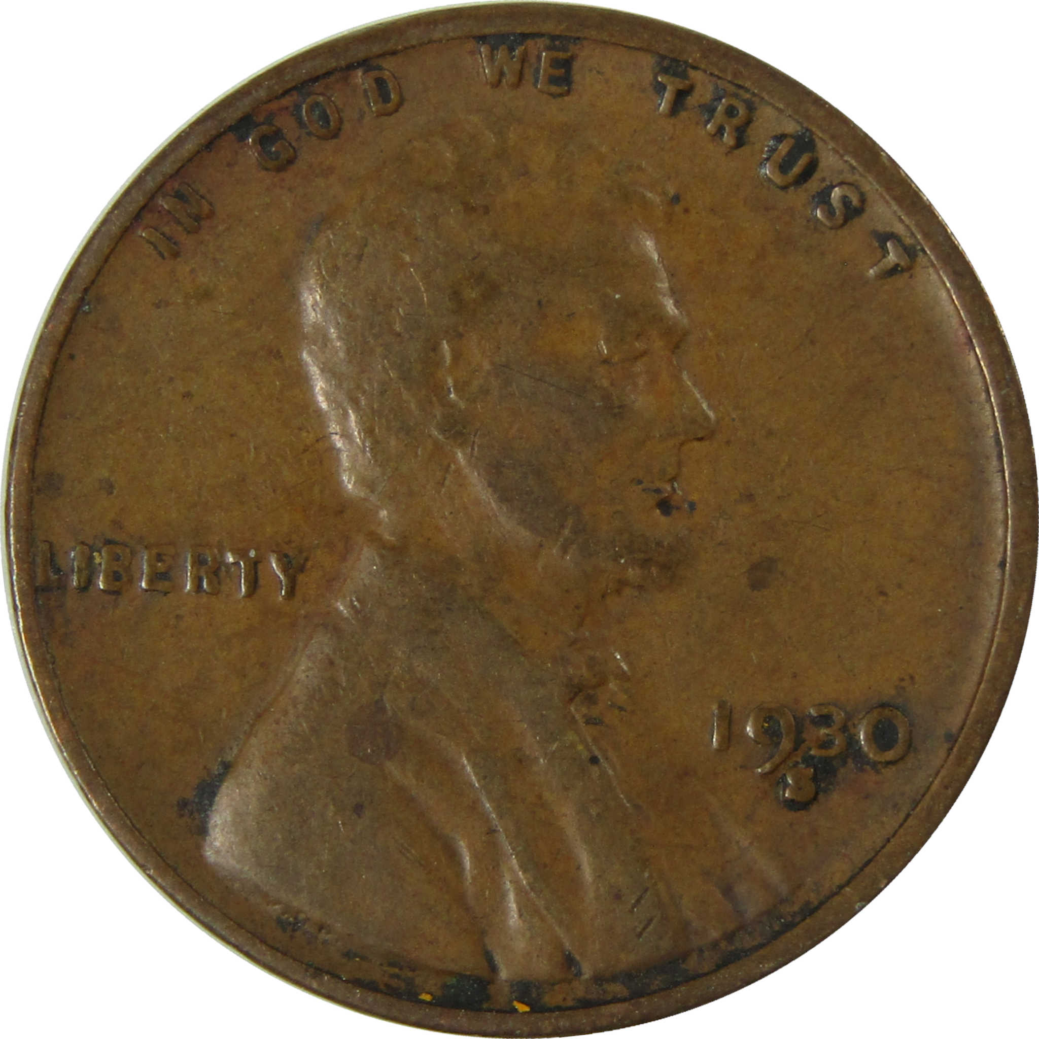 1930 S Lincoln Wheat Cent F Fine Penny 1c Coin Collectible SKU:I26668