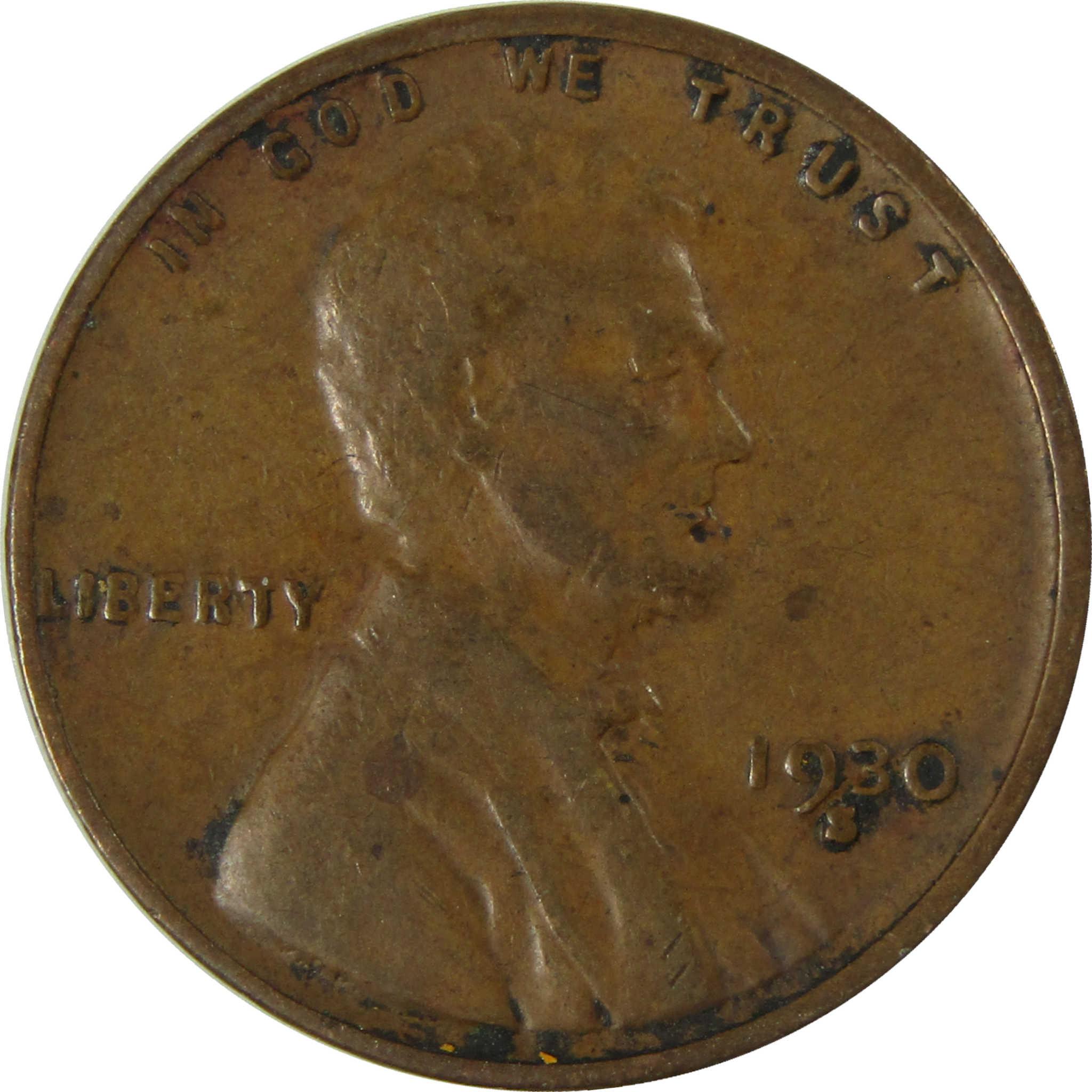 1930 S Lincoln Wheat Cent F Fine Penny 1c Coin Collectible SKU:I26668