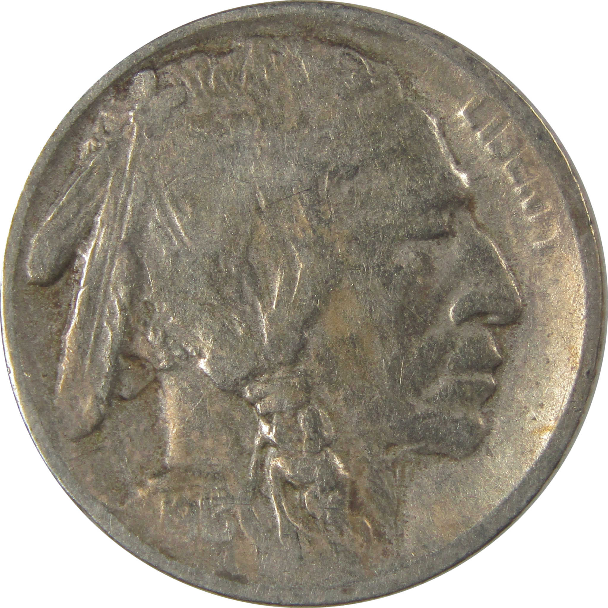 1913 S Type 1 Indian Head Buffalo Nickel F Fine Details SKU:I22898