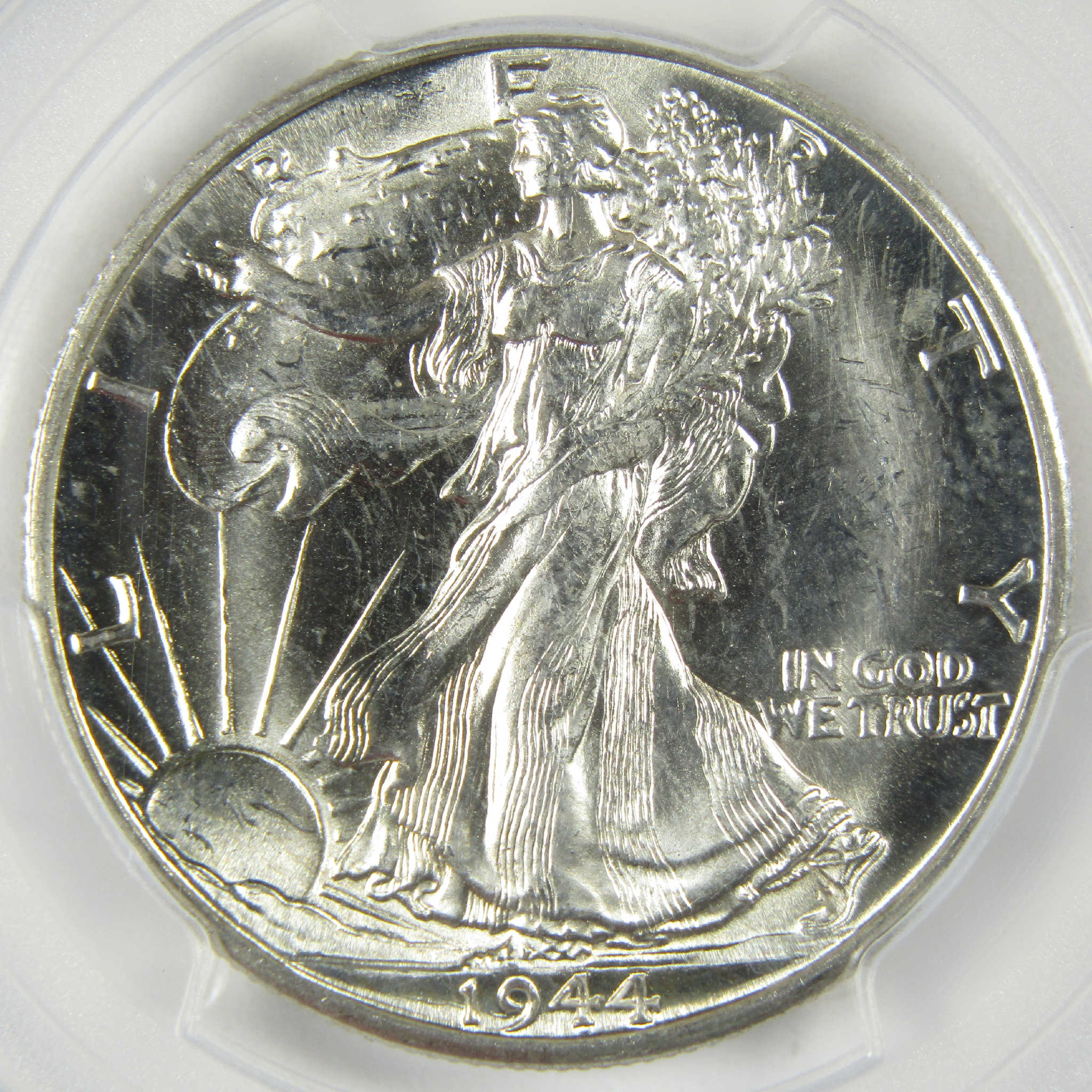 1944 D Liberty Walking Silver Half Dollar MS 64 PCGS Uncirculated
