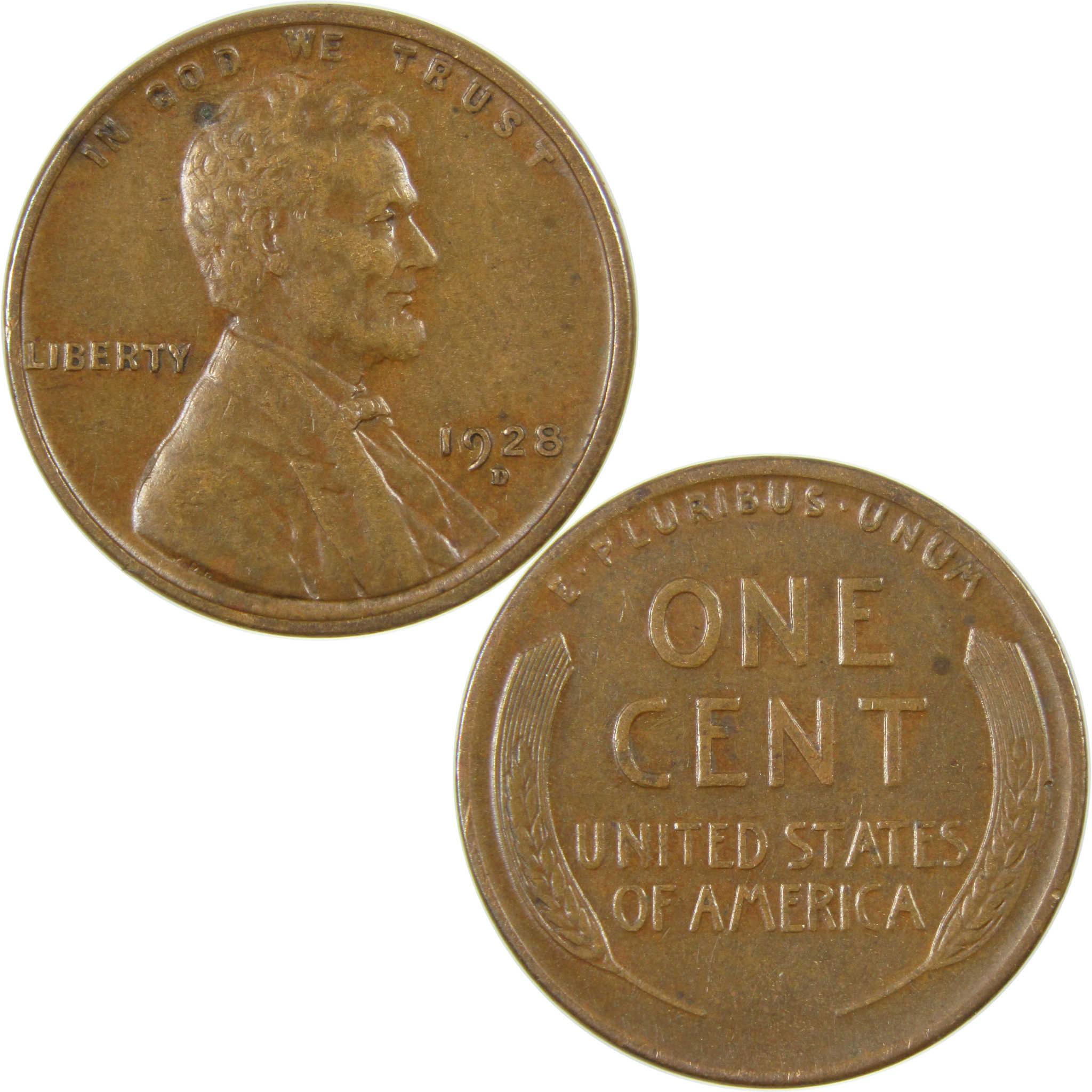 1928 D Lincoln Wheat Cent VF Very Fine Penny 1c Coin SKU:I27602