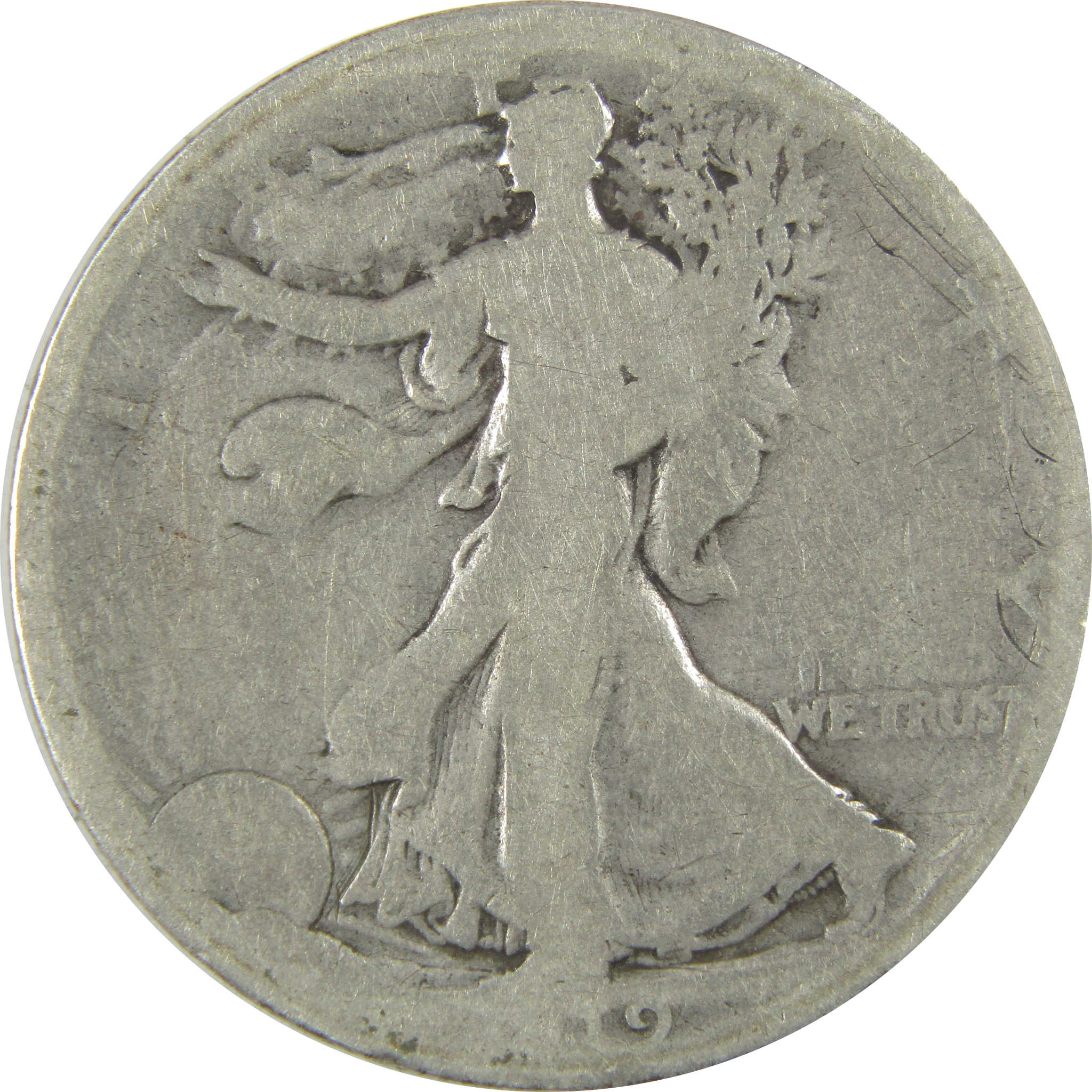 1919 S Liberty Walking Half Dollar G Good Details Silver SKU:CPC0703