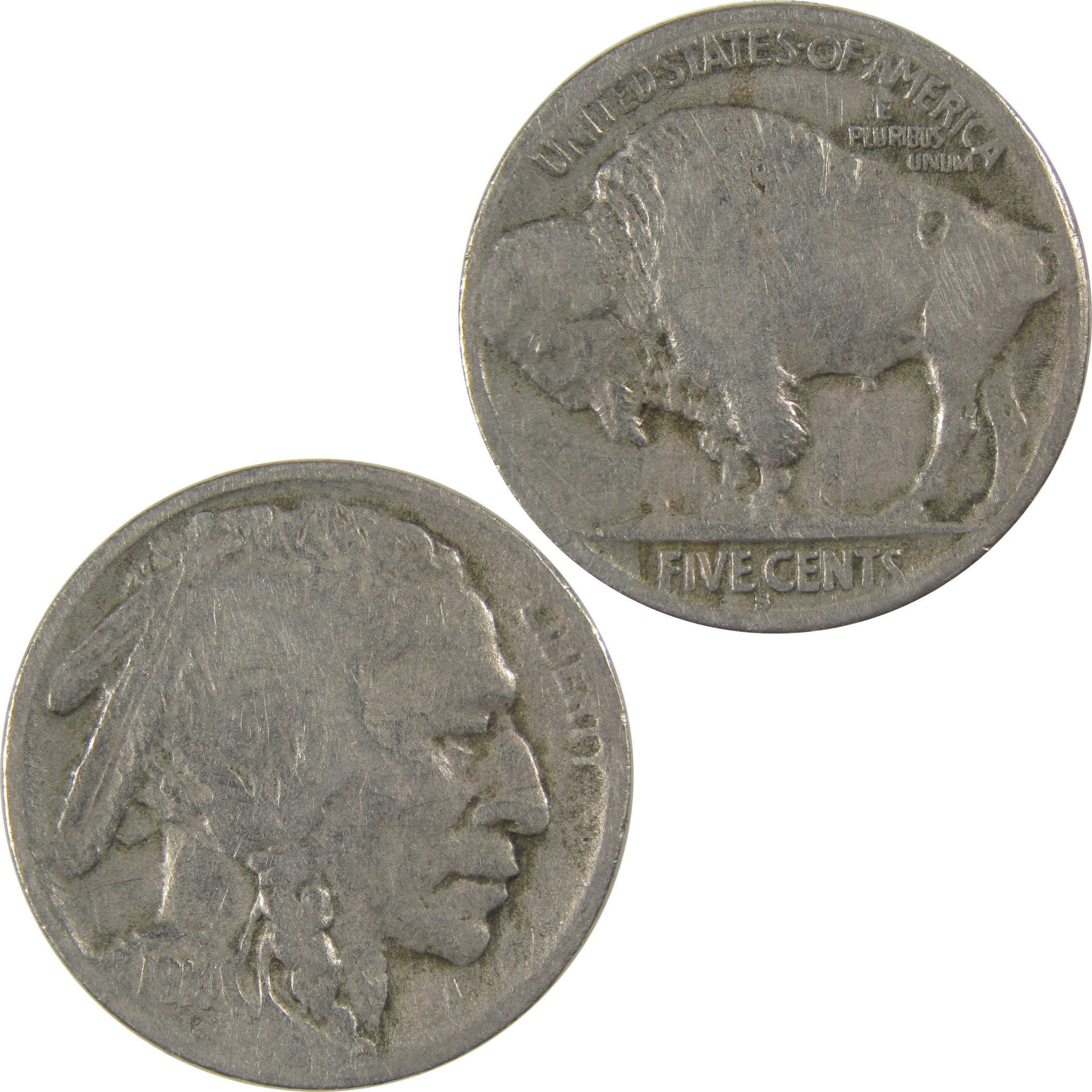 1914 S Indian Head Buffalo Nickel VG Very Good 5c Coin SKU:I23731