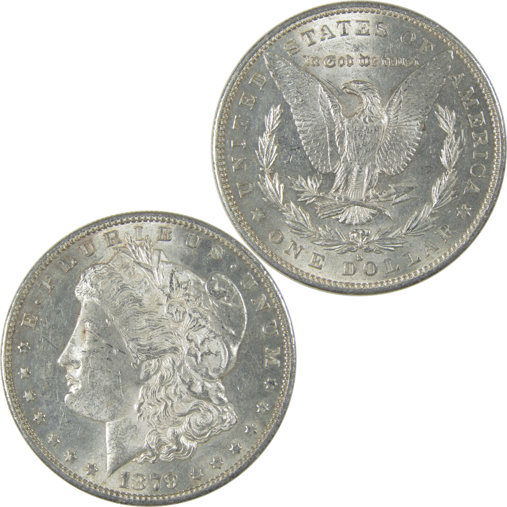 1879 S Morgan Dollar Uncirculated Silver $1 Coin SKU:I22708 - Morgan coin - Morgan silver dollar - Morgan silver dollar for sale - Profile Coins & Collectibles