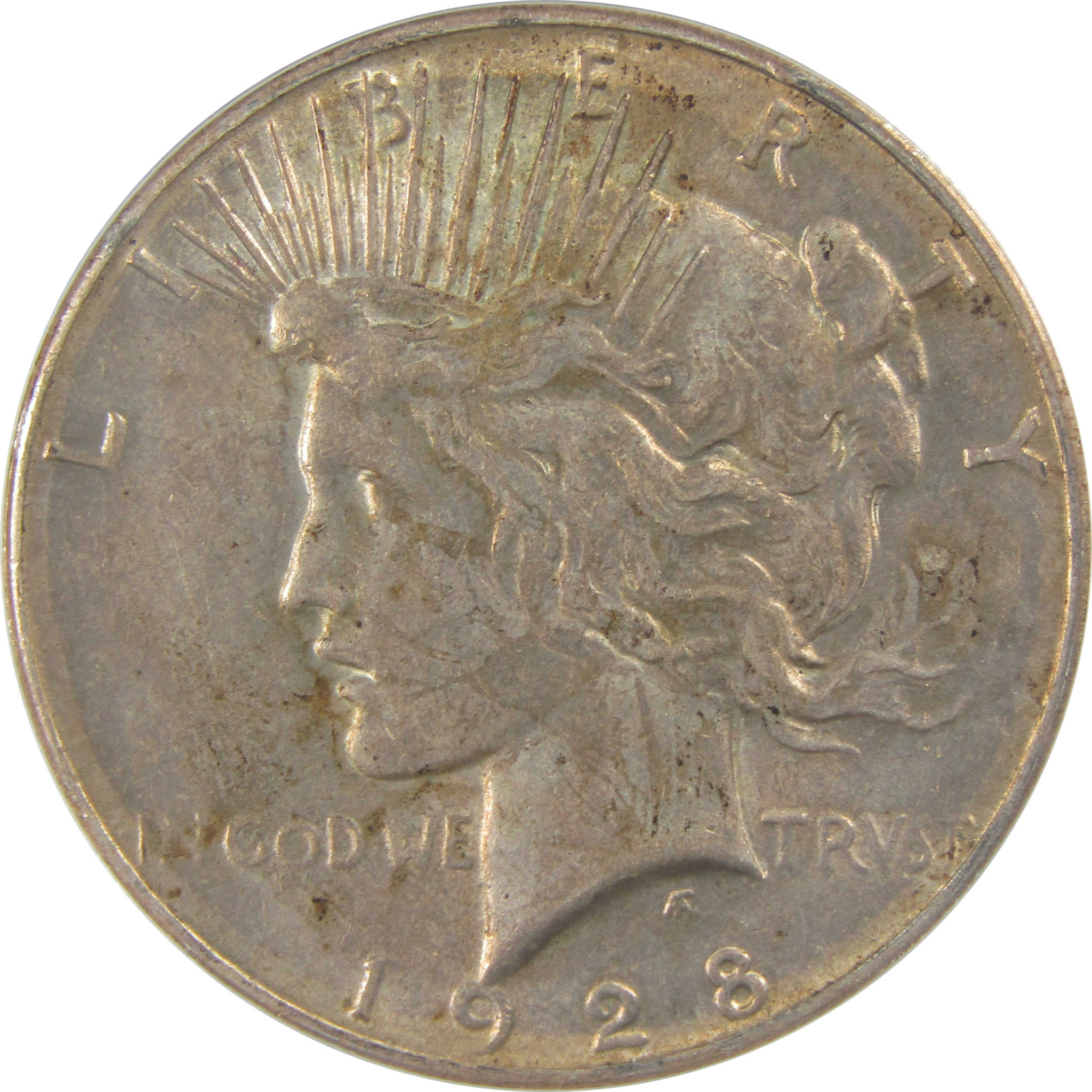 1928 Peace Dollar AU 58 ANACS Silver $1 Coin SKU:I22242