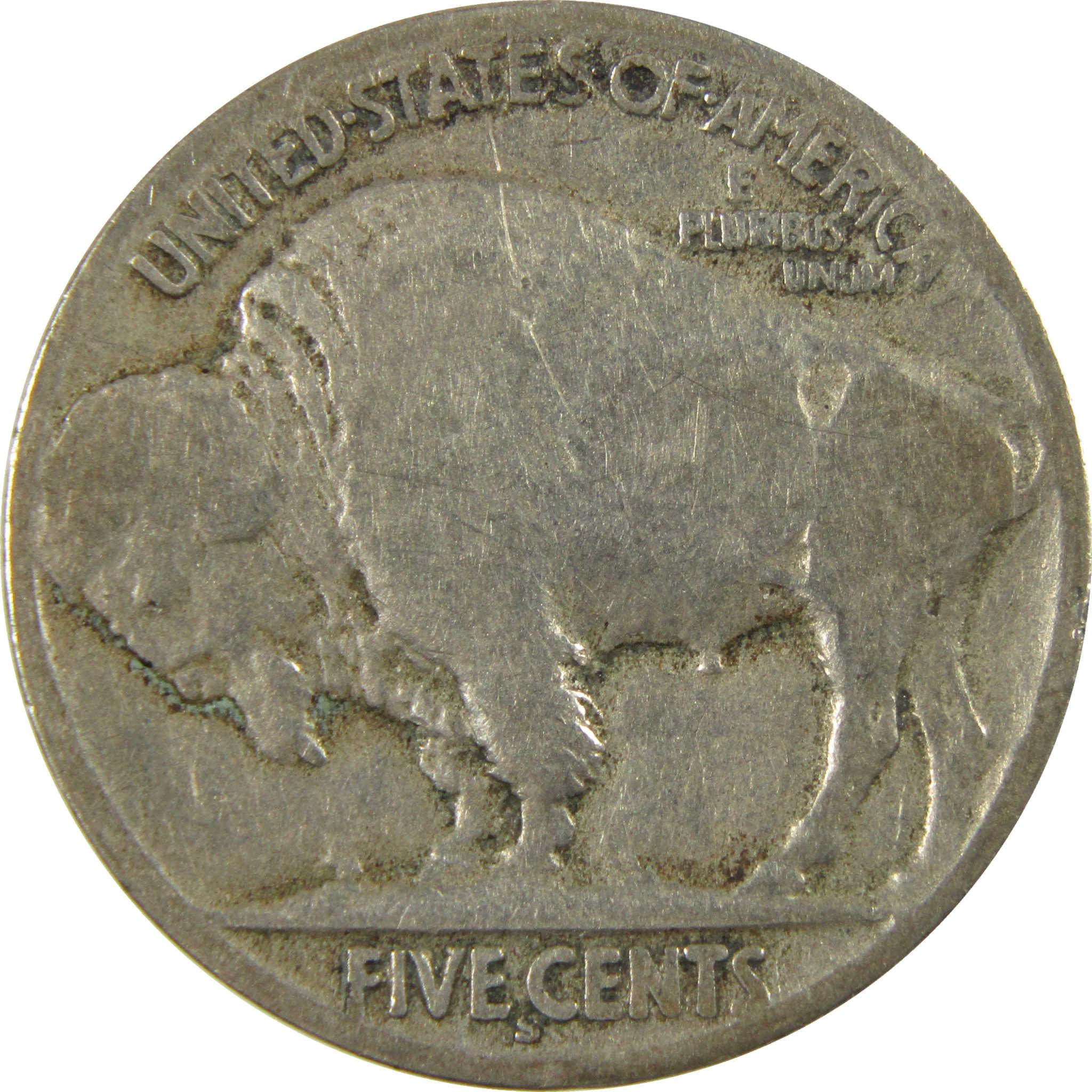 1914 S Indian Head Buffalo Nickel G Good Details 5c Coin SKU:I28225