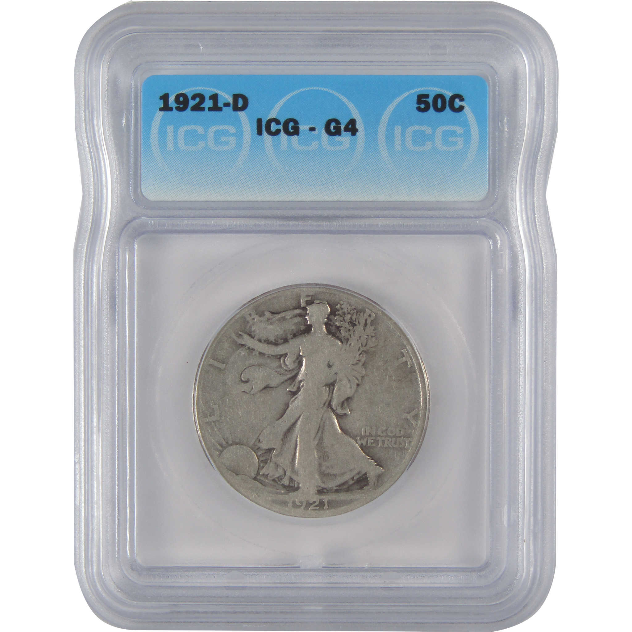 1921 D Liberty Walking Half Dollar G 4 ICG Silver 50c Coin SKU:I23440