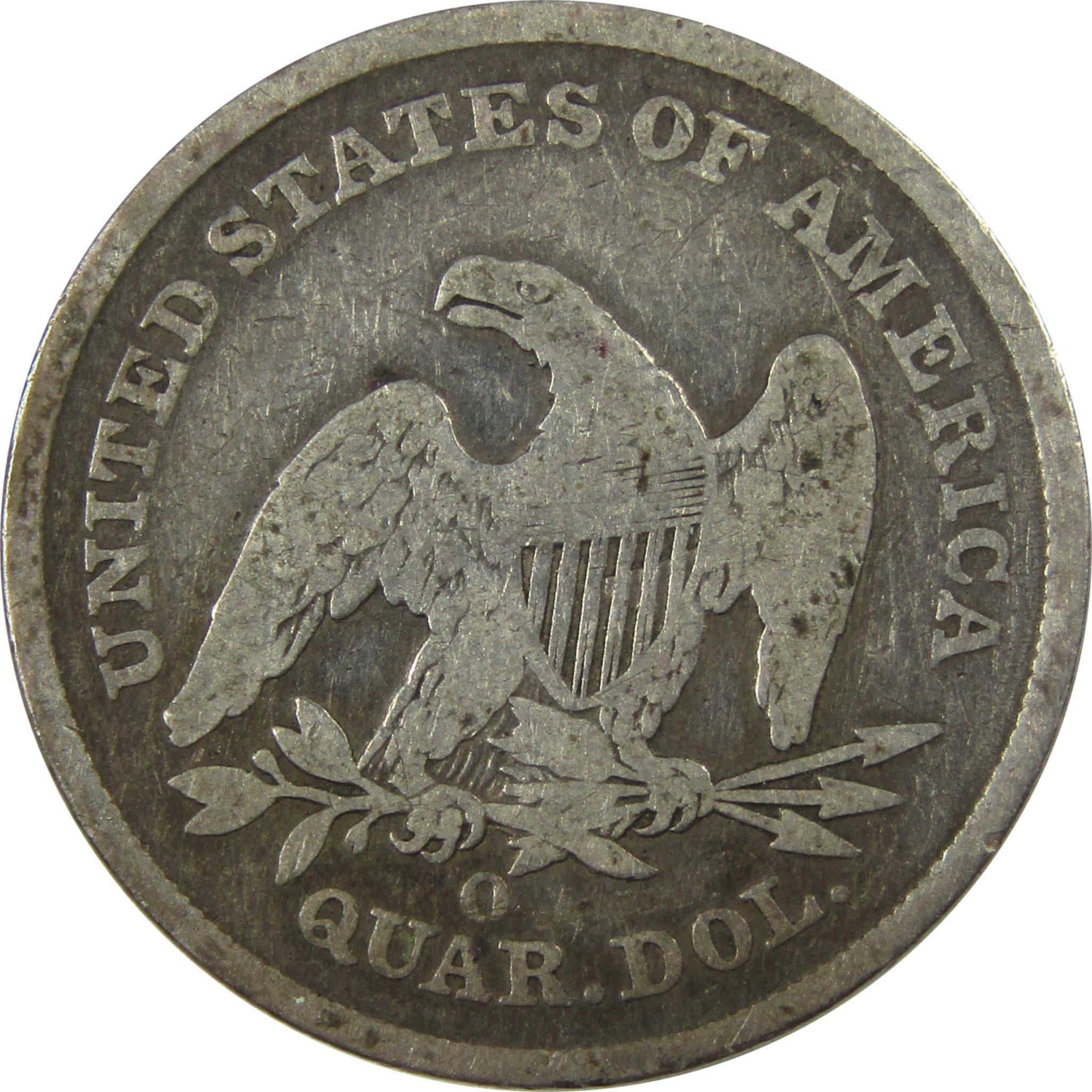 1840 O No Drapery Seated Liberty Silver Quarter F Fine SKU:I25378