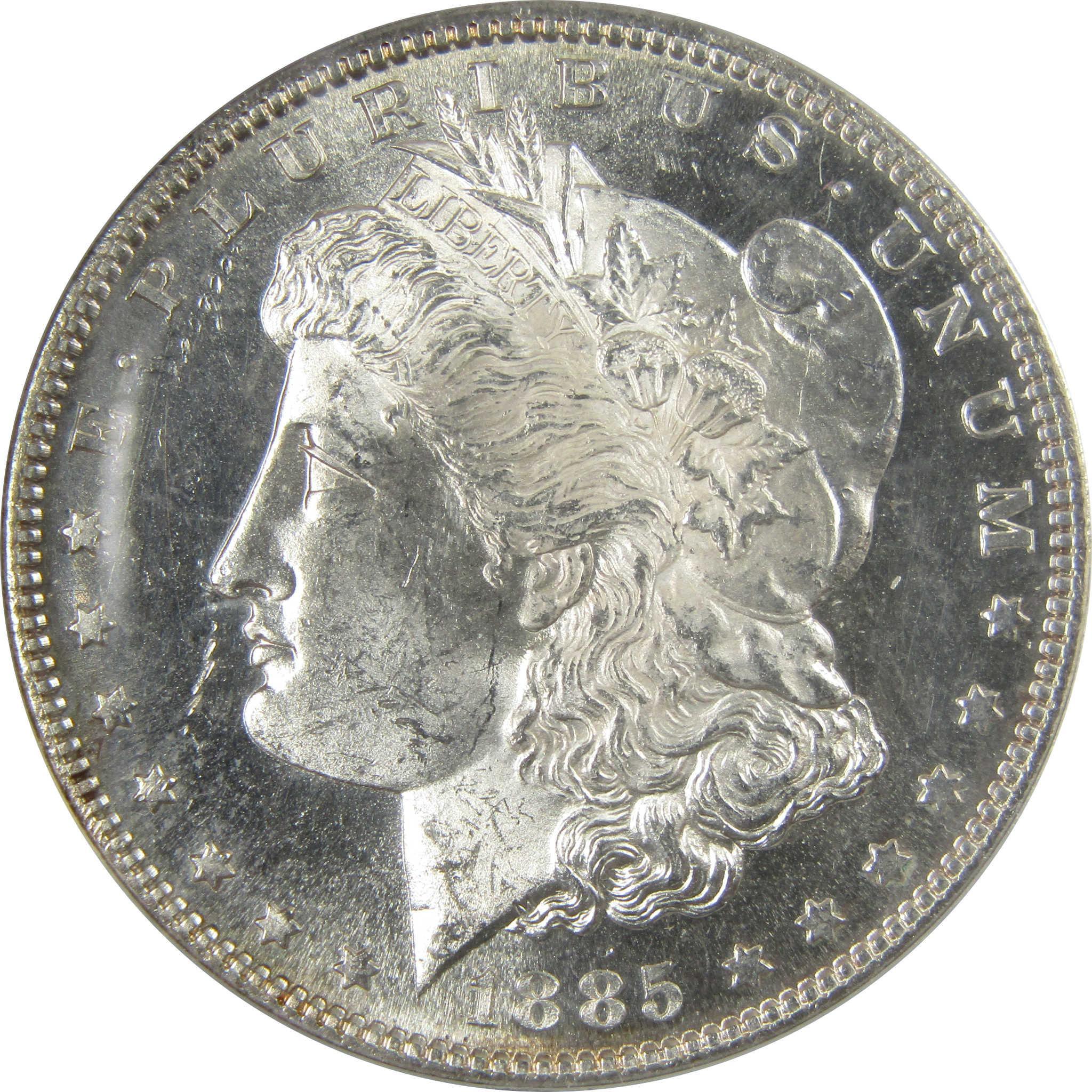 1885 S Morgan Silver Dollar MS 63 ANACS Uncirculated SKU:I25909 - Morgan coin - Morgan silver dollar - Morgan silver dollar for sale - Profile Coins & Collectibles