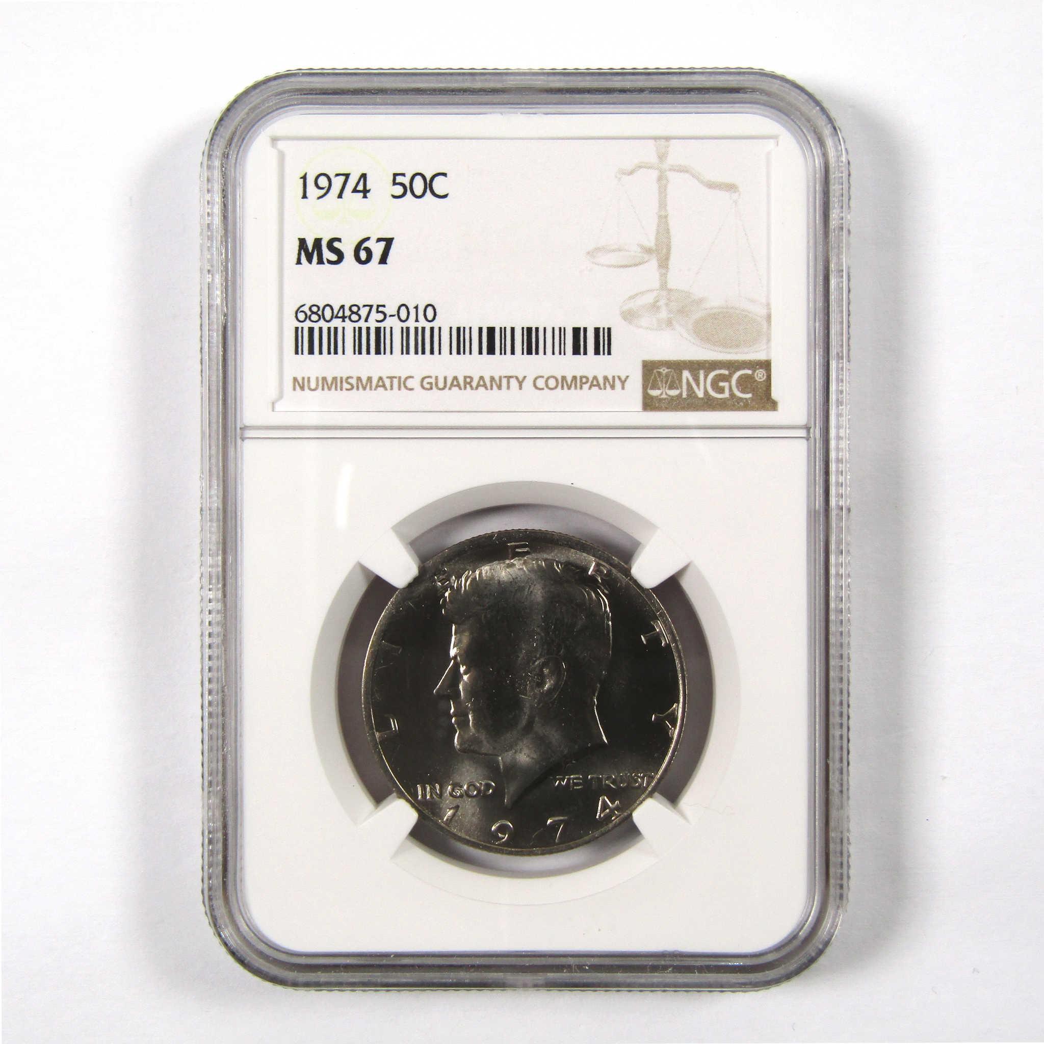 1974 Kennedy Half Dollar MS 67 NGC Clad 50c Uncirculated SKU:I9827