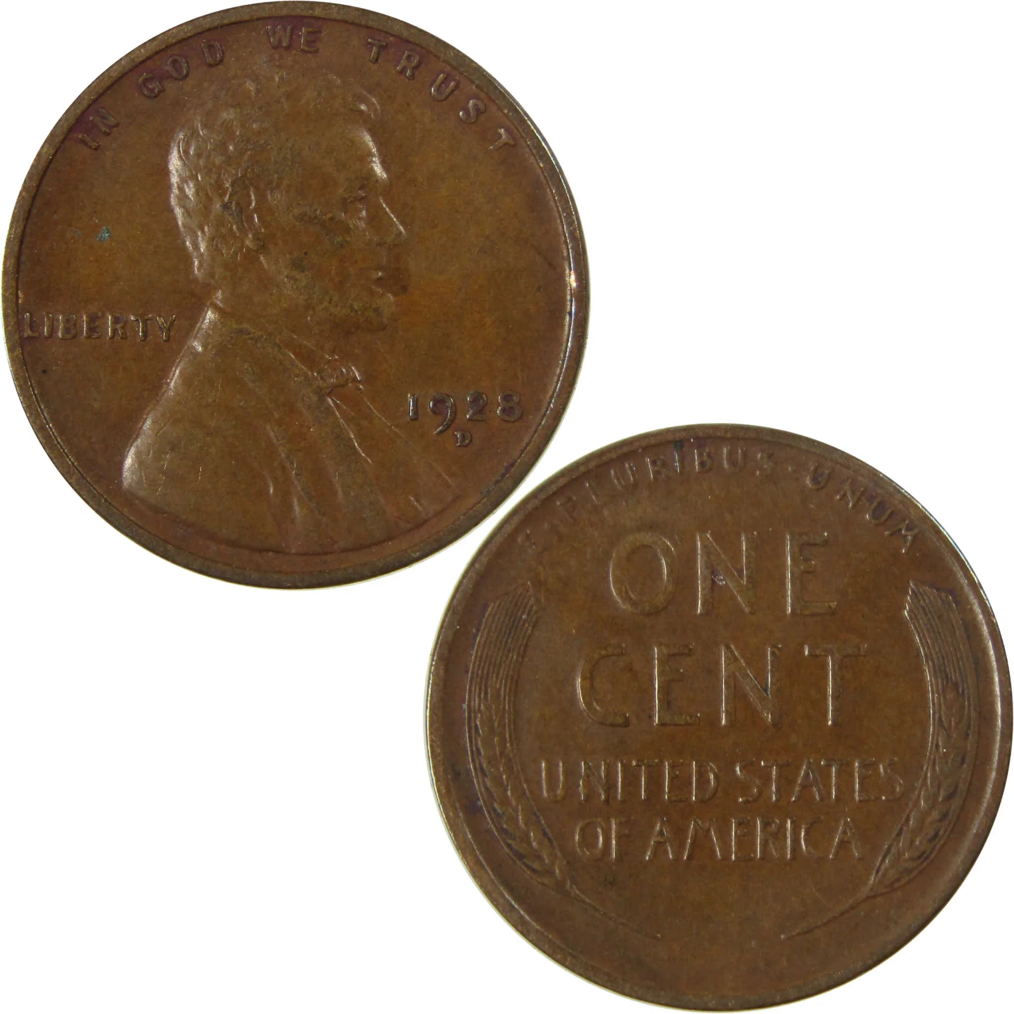 1928 D Lincoln Wheat Cent VF Very Fine Penny 1c Coin SKU:I27612