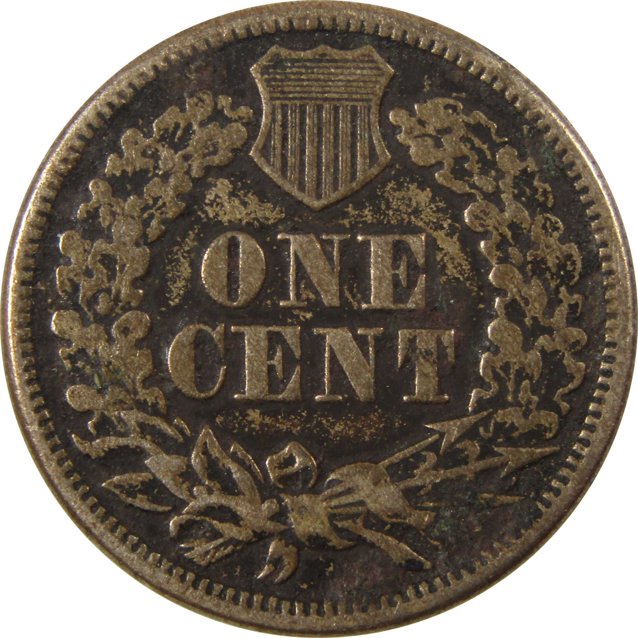 1861 Indian Head Cent F Fine Details Penny 1c Coin SKU:CP1191