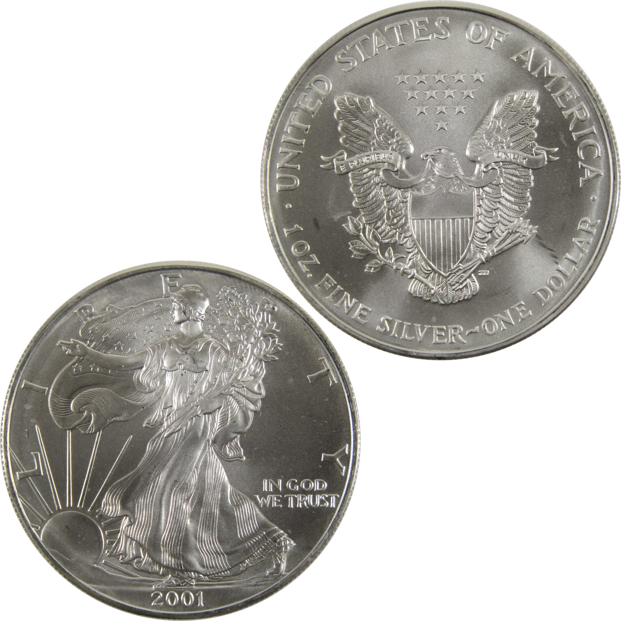2001 American Silver Eagle Uncirculated Bullion $1 Coin