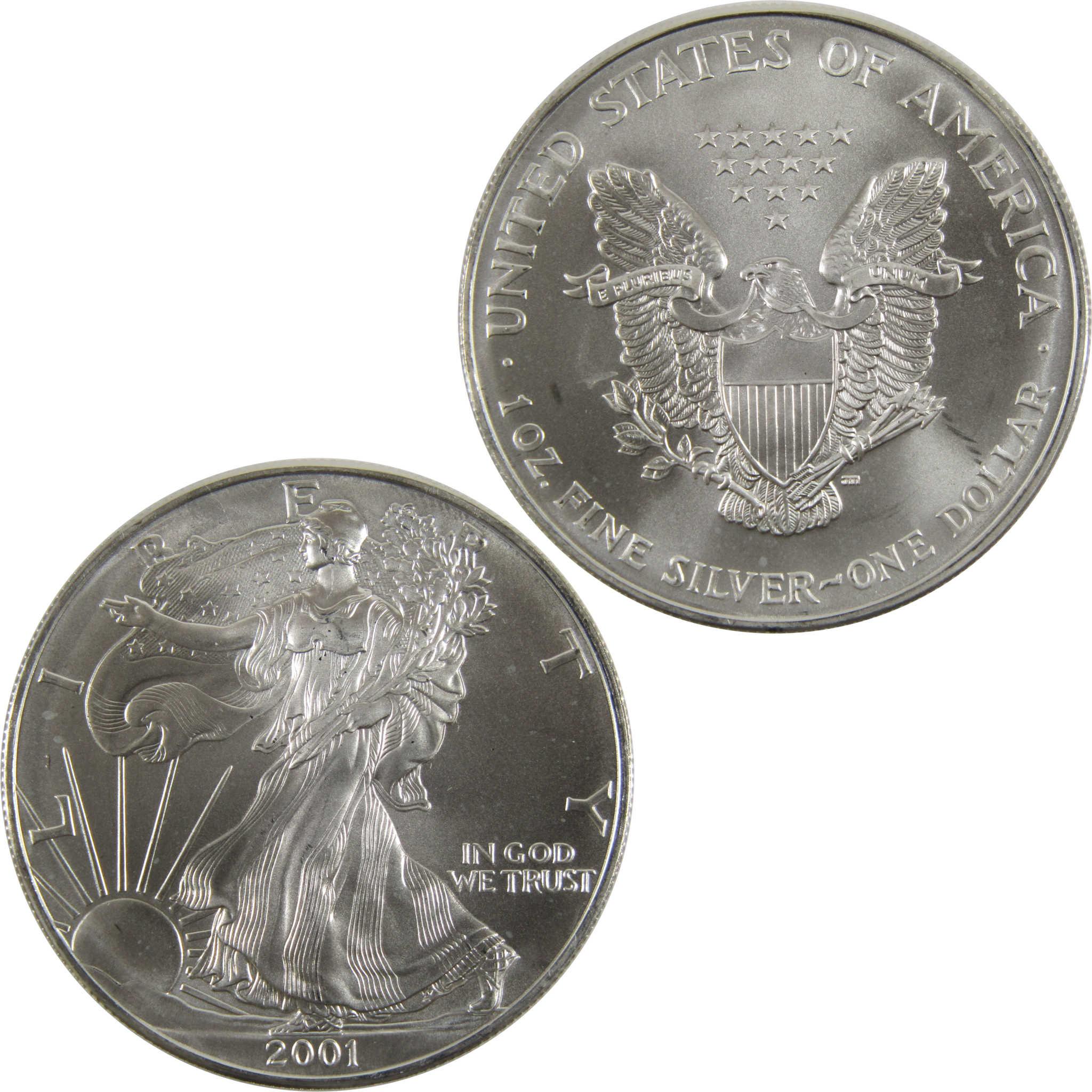 2001 American Silver Eagle Uncirculated Bullion $1 Coin